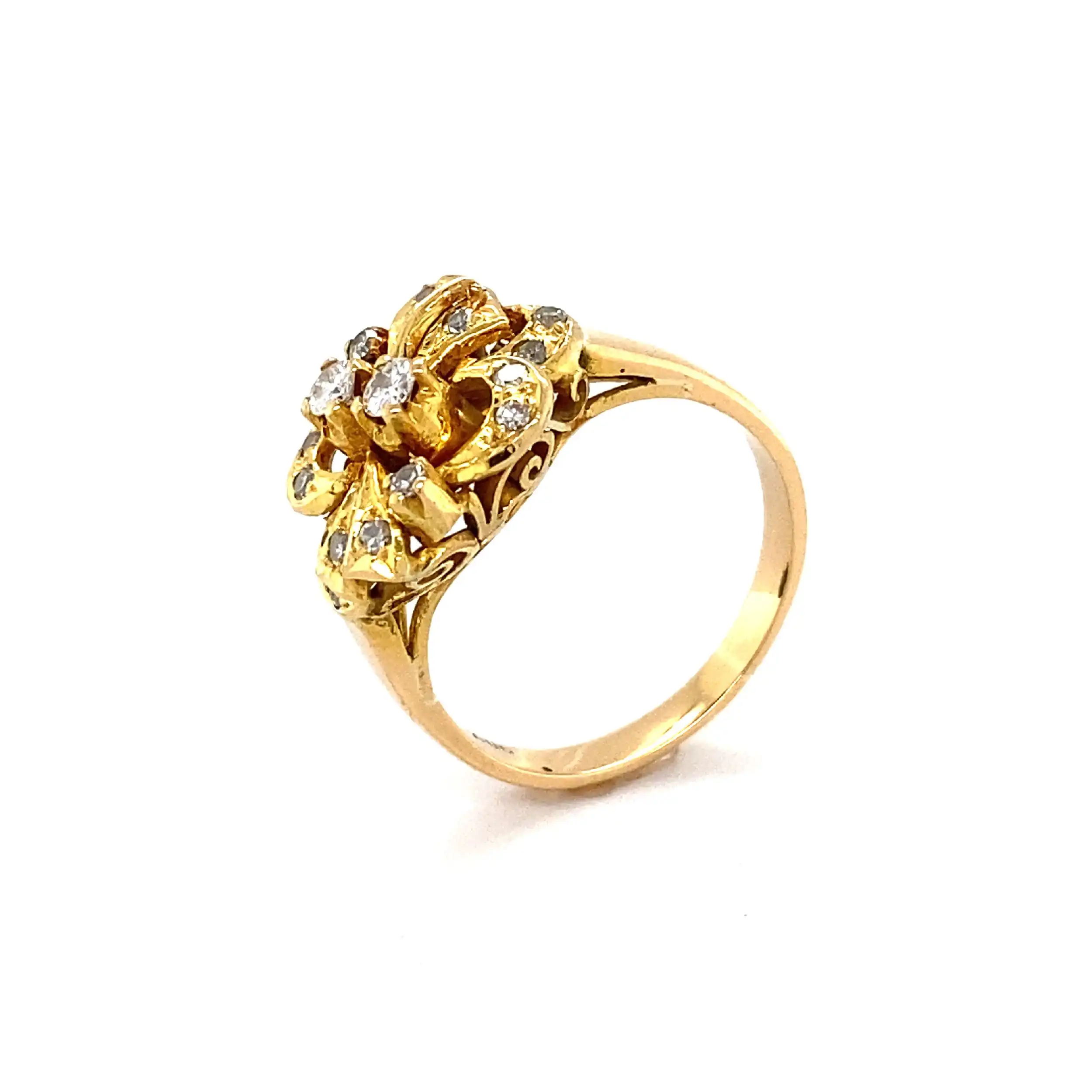 Ring Gelbgold mit Brillanten und Diamanten