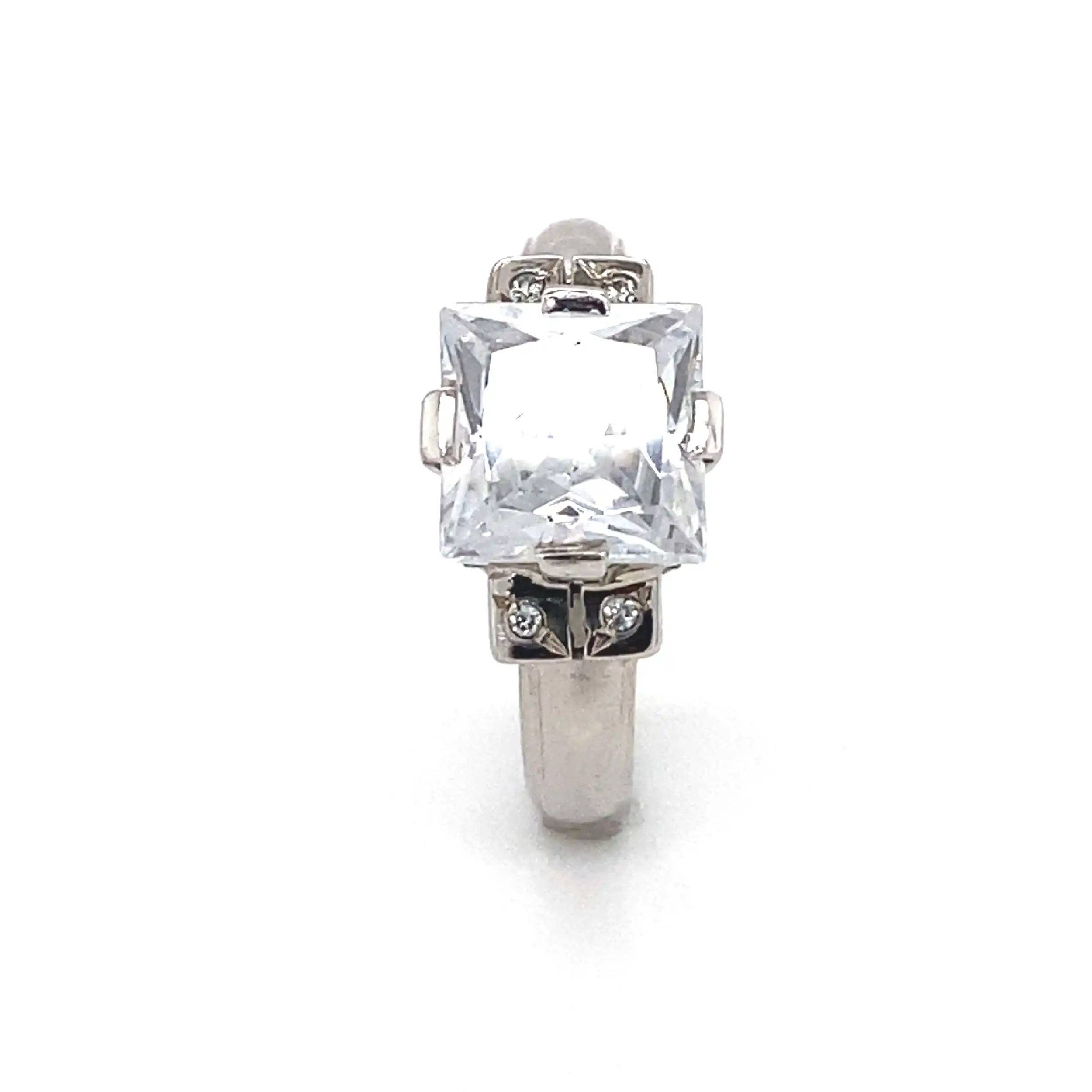 Ring Weißgold mit Zirkonia Ring Weißgold mit Zirkonia