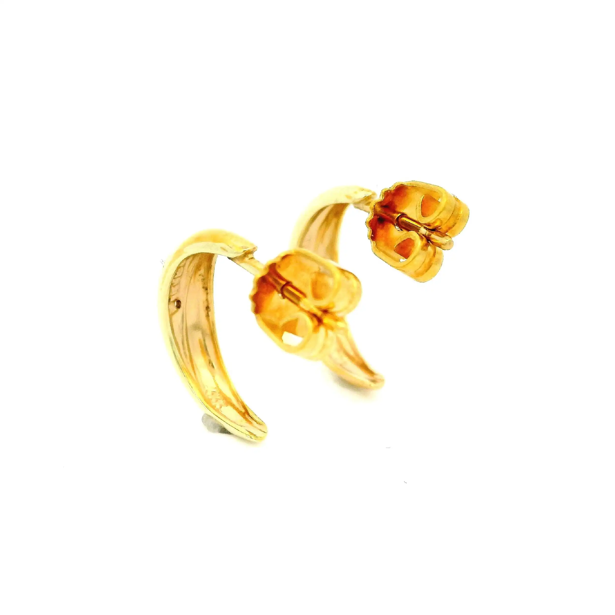 Halbcreolen Bicolor mit Diamant