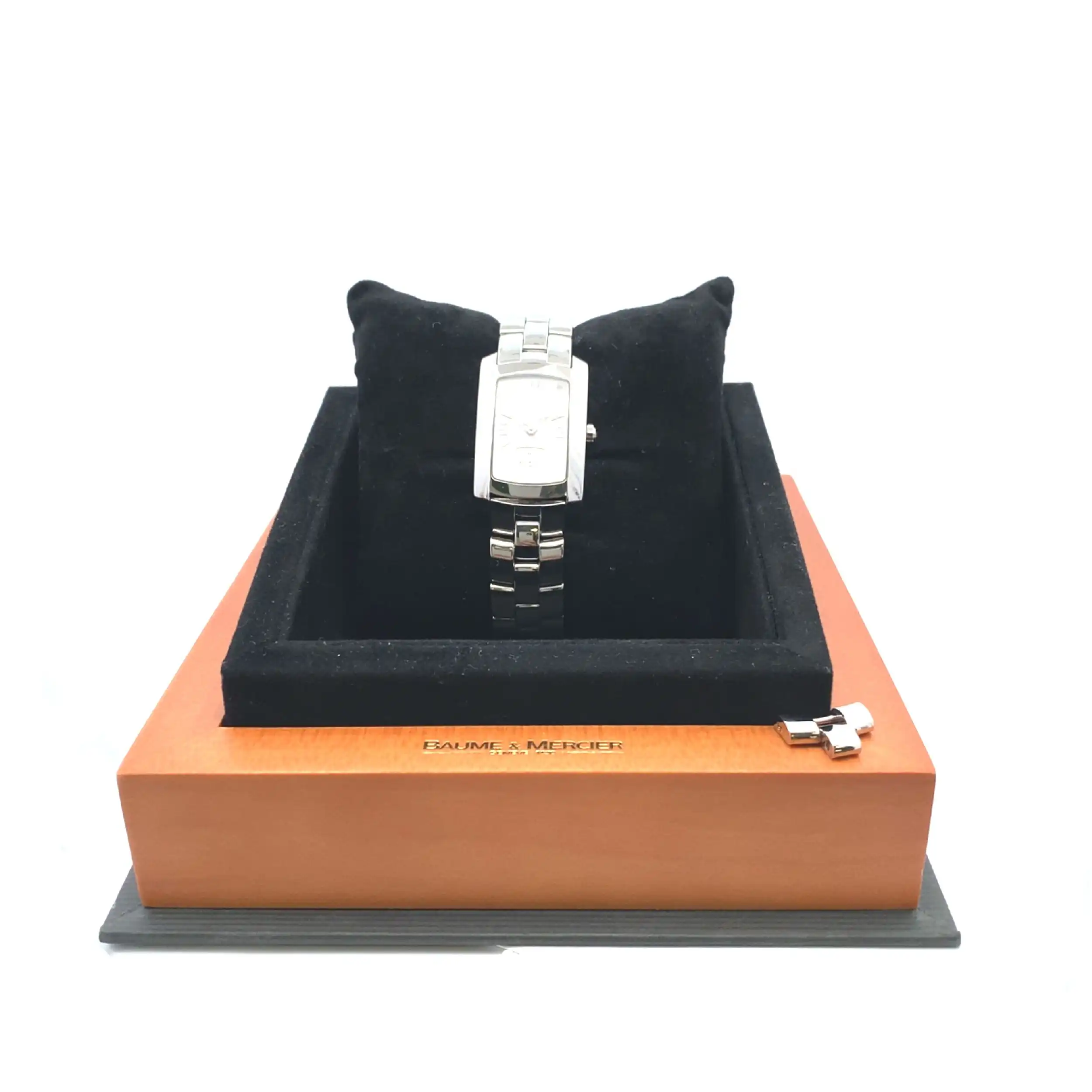 Damenuhr Baume & Mercier Hampton stahl Quarz Ref. 65309 mit Box WERK DEFEKT! Damenuhr Baume & Mercier Hampton stahl Quarz Ref. 65309 mit Box WERK DEFEKT!