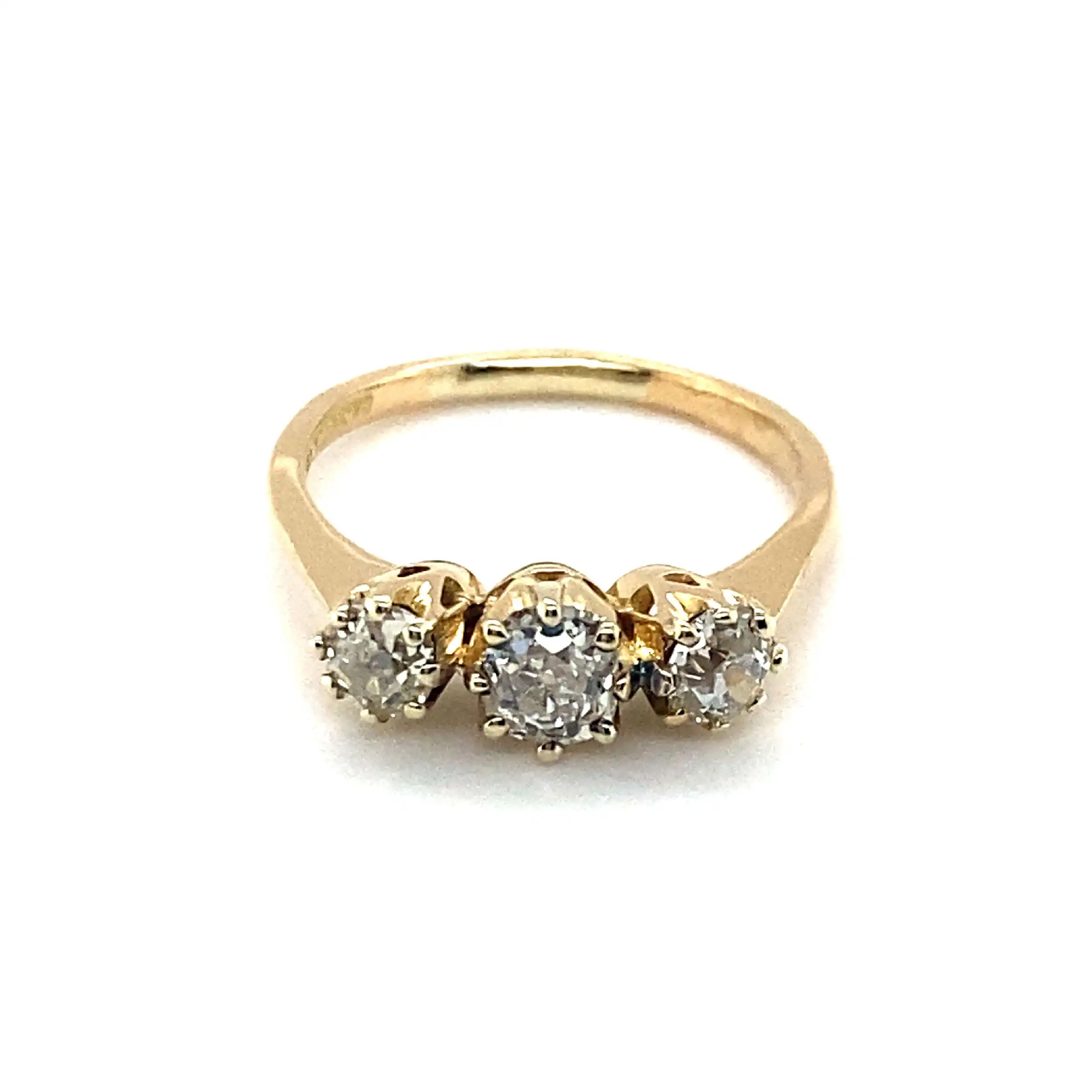 Ring Gelbgold mit Altschliff Diamanten Ring Gelbgold mit Altschliff Diamanten