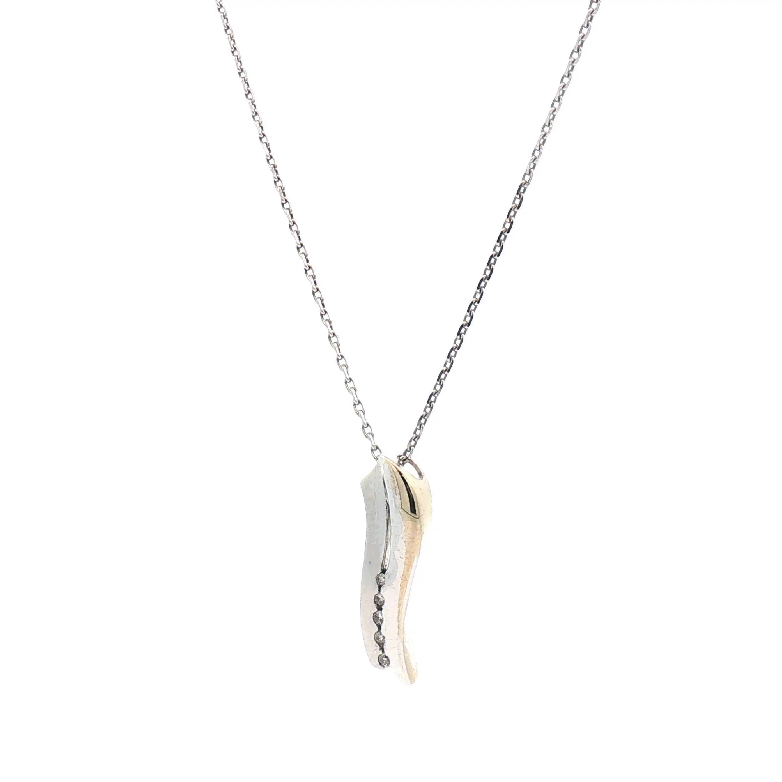Kette Weißgold mit Anhänger und Brillanten Kette Weißgold mit Anhänger und Brillanten