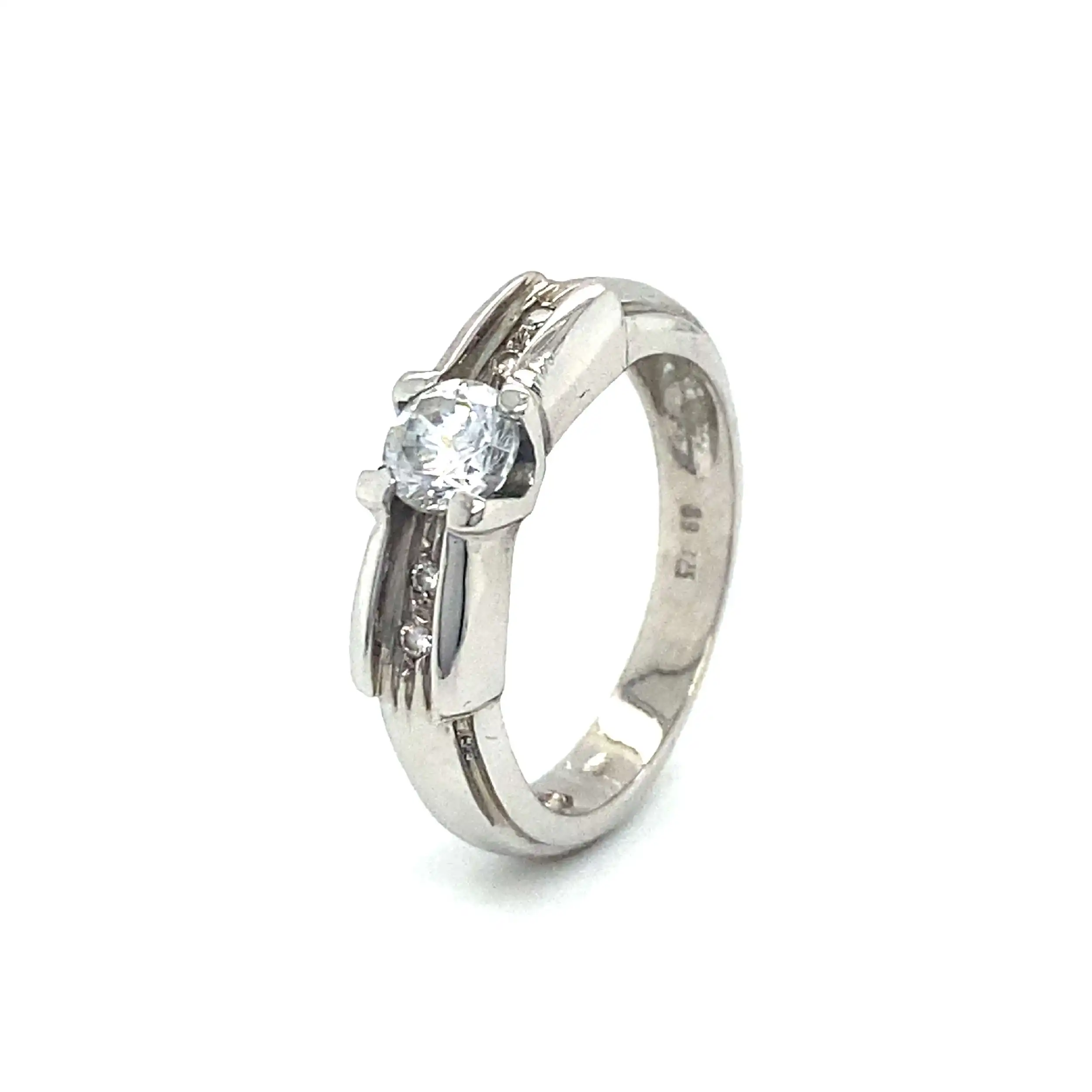 Ring Weißgold mit Zirkonia Ring Weißgold mit Zirkonia