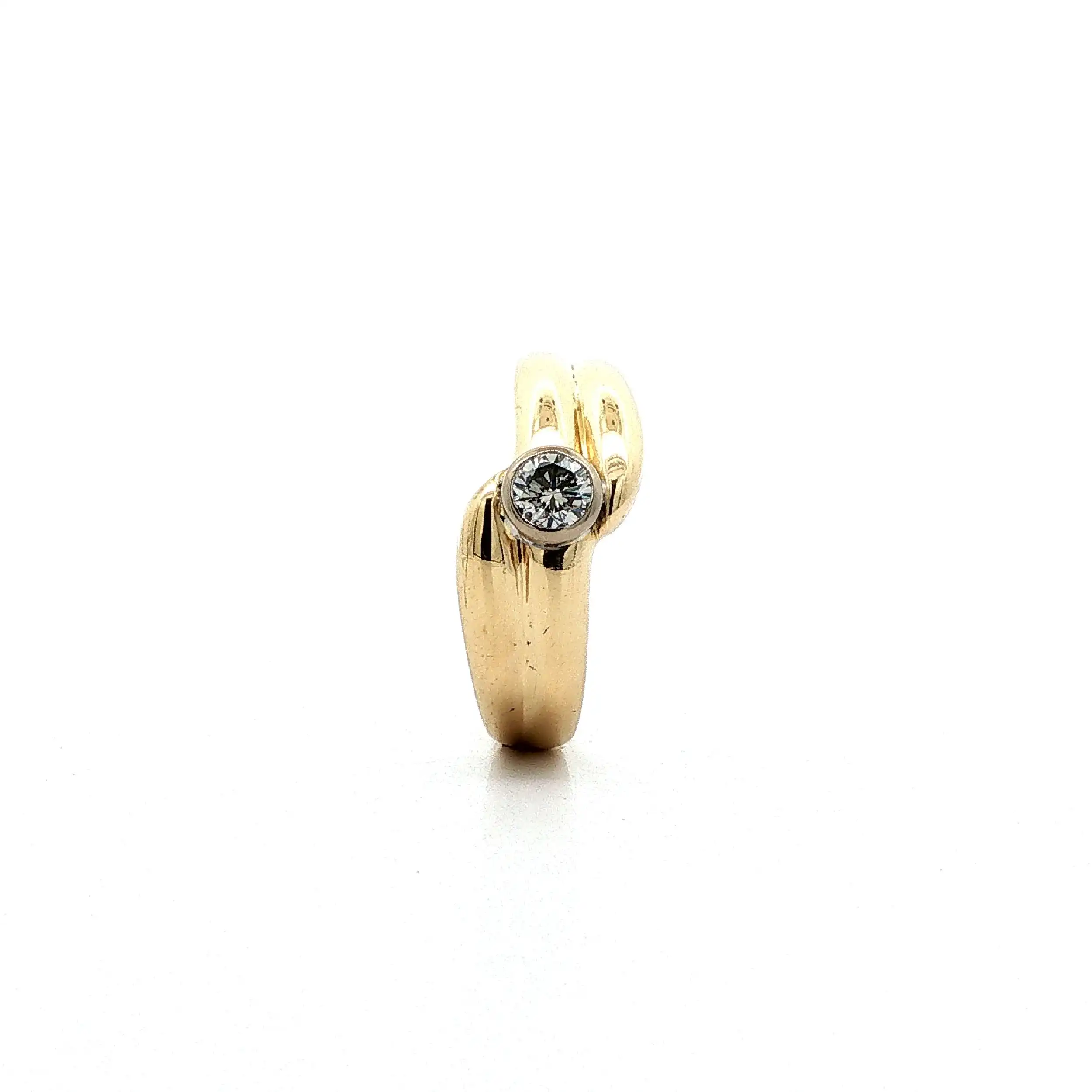 Ring Gelbgold mit Brillant Ring Gelbgold mit Brillant