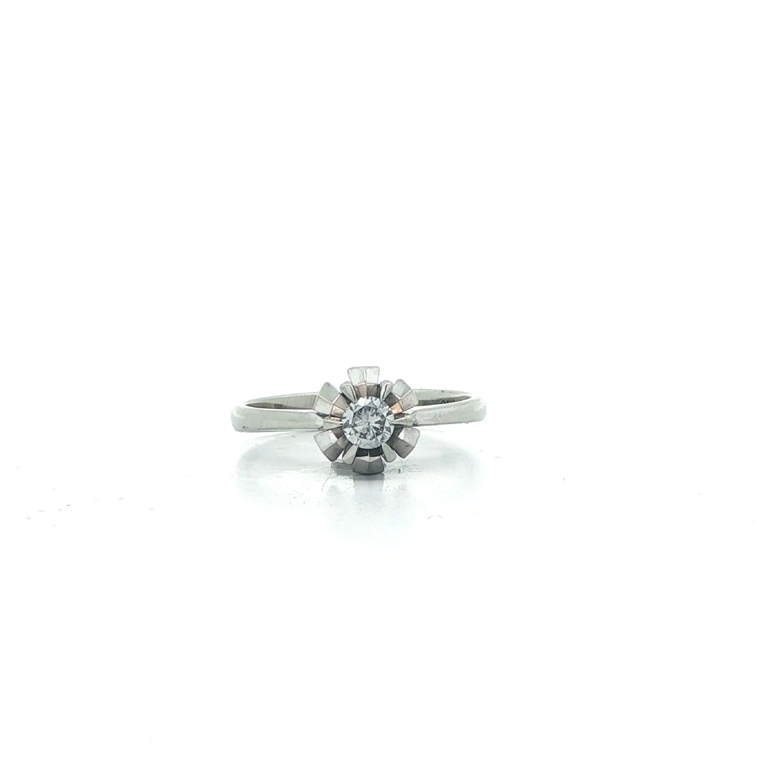 Ring Weißgold mit Solitär Brillant