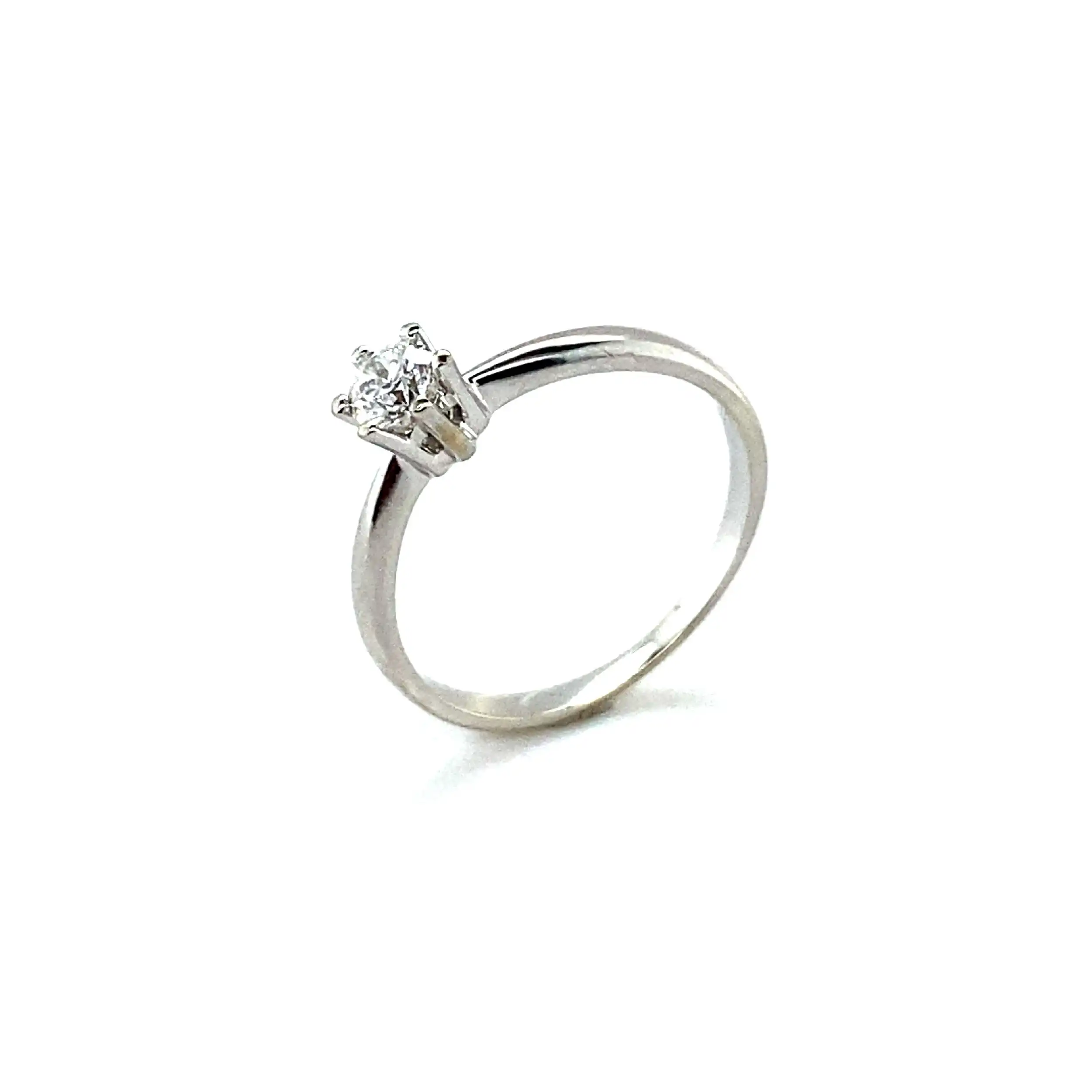 Ring Weißgold mit Brillant Ring Weißgold mit Brillant