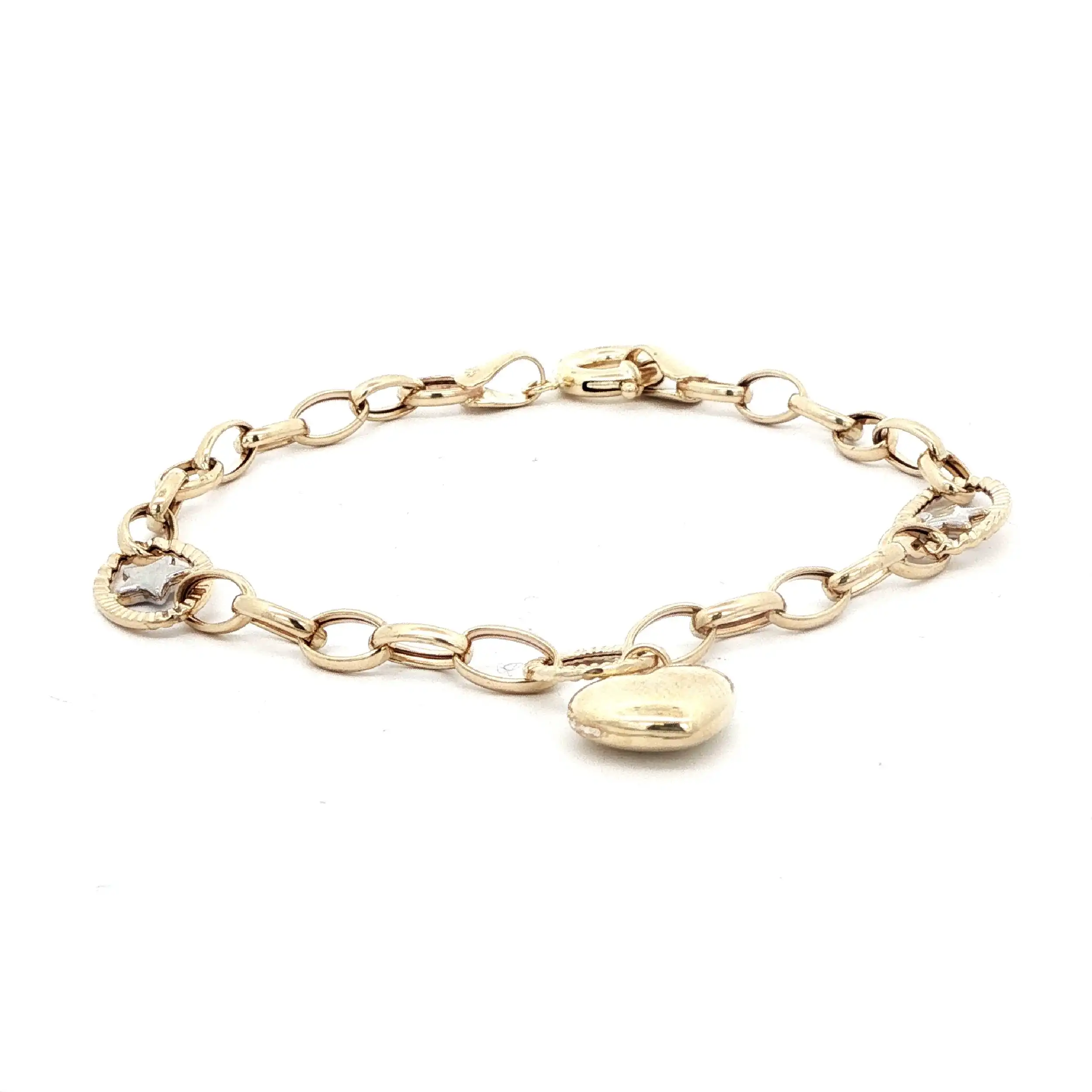 Armband Bicolor mit Herzanhänger