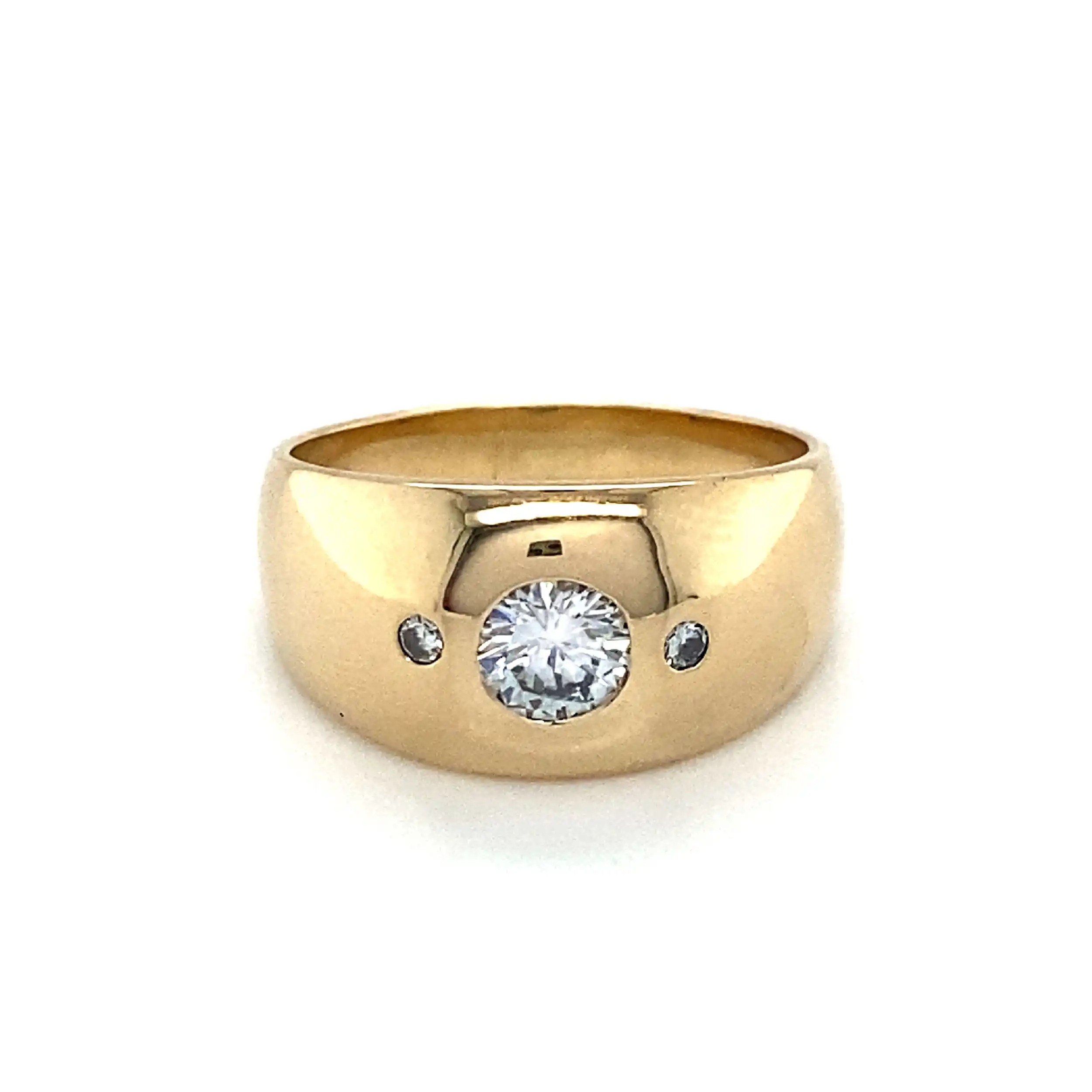 Ring Gelbgold mit 3 Brillanten Ring Gelbgold mit 3 Brillanten