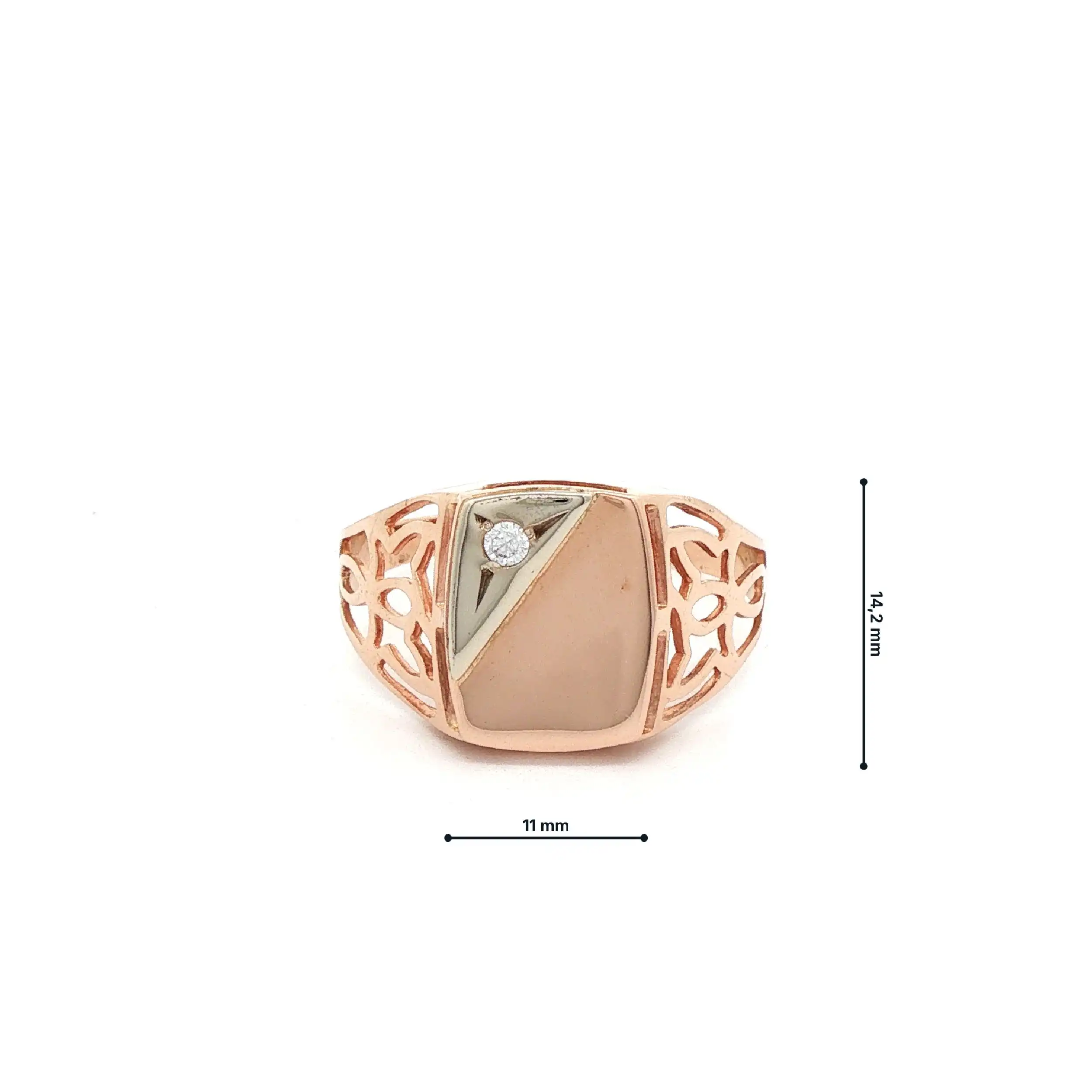 Ring Bicolor mit Zirkonia
