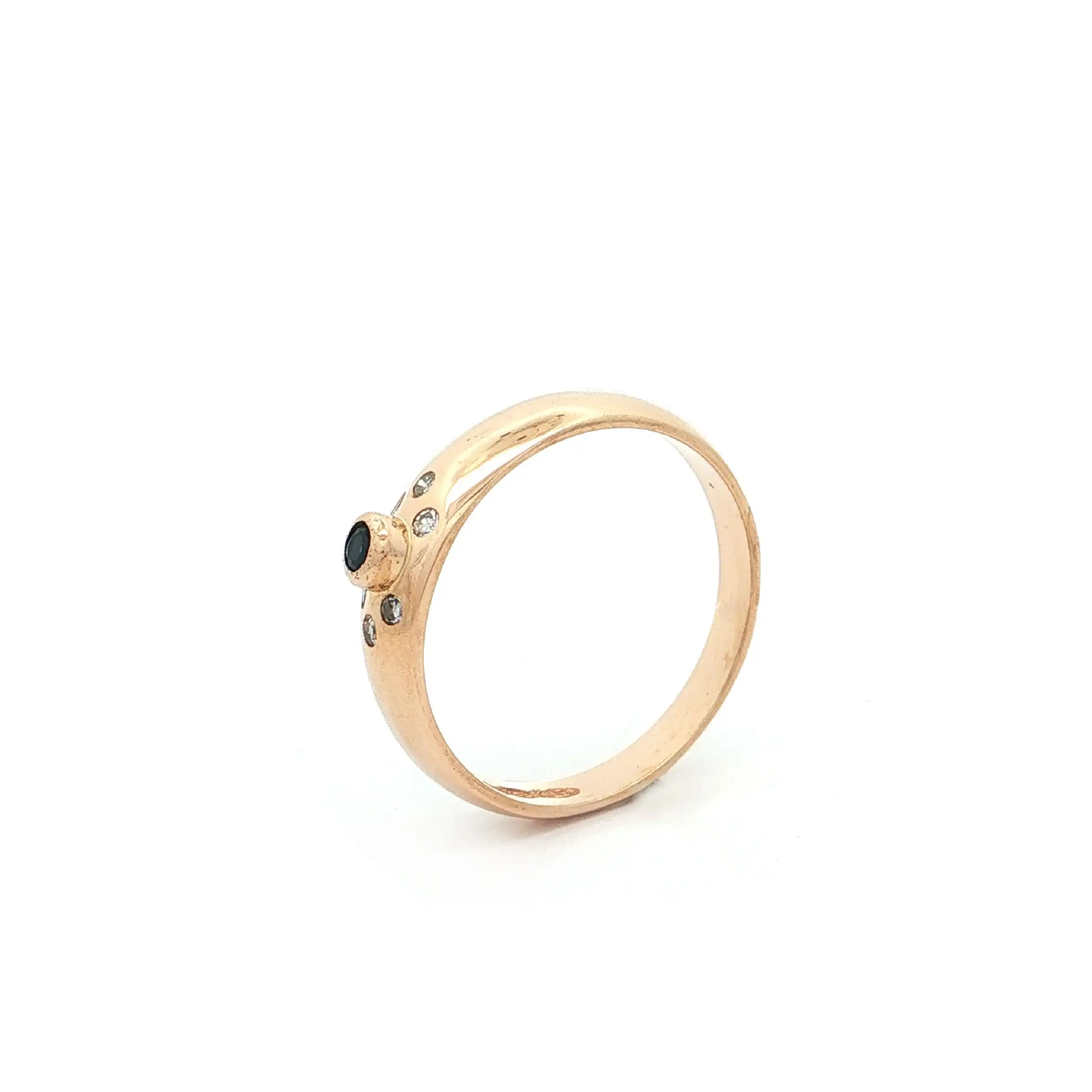 Ring Gelbgold mit Saphir und Diamanten Ring Gelbgold mit Saphir und Diamanten