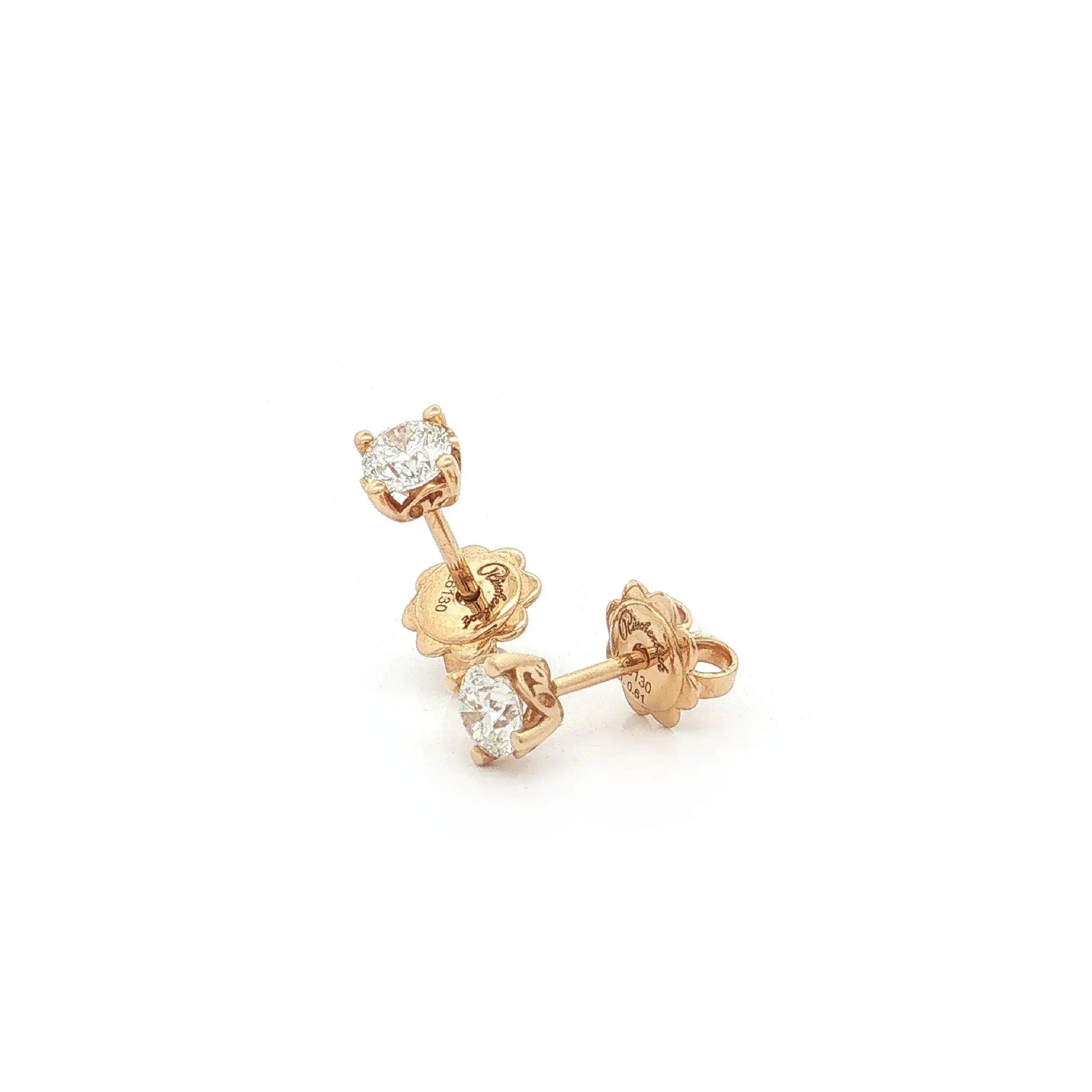 Ohrstecker Rotgold mit Brillanten "Rüschenbeck"