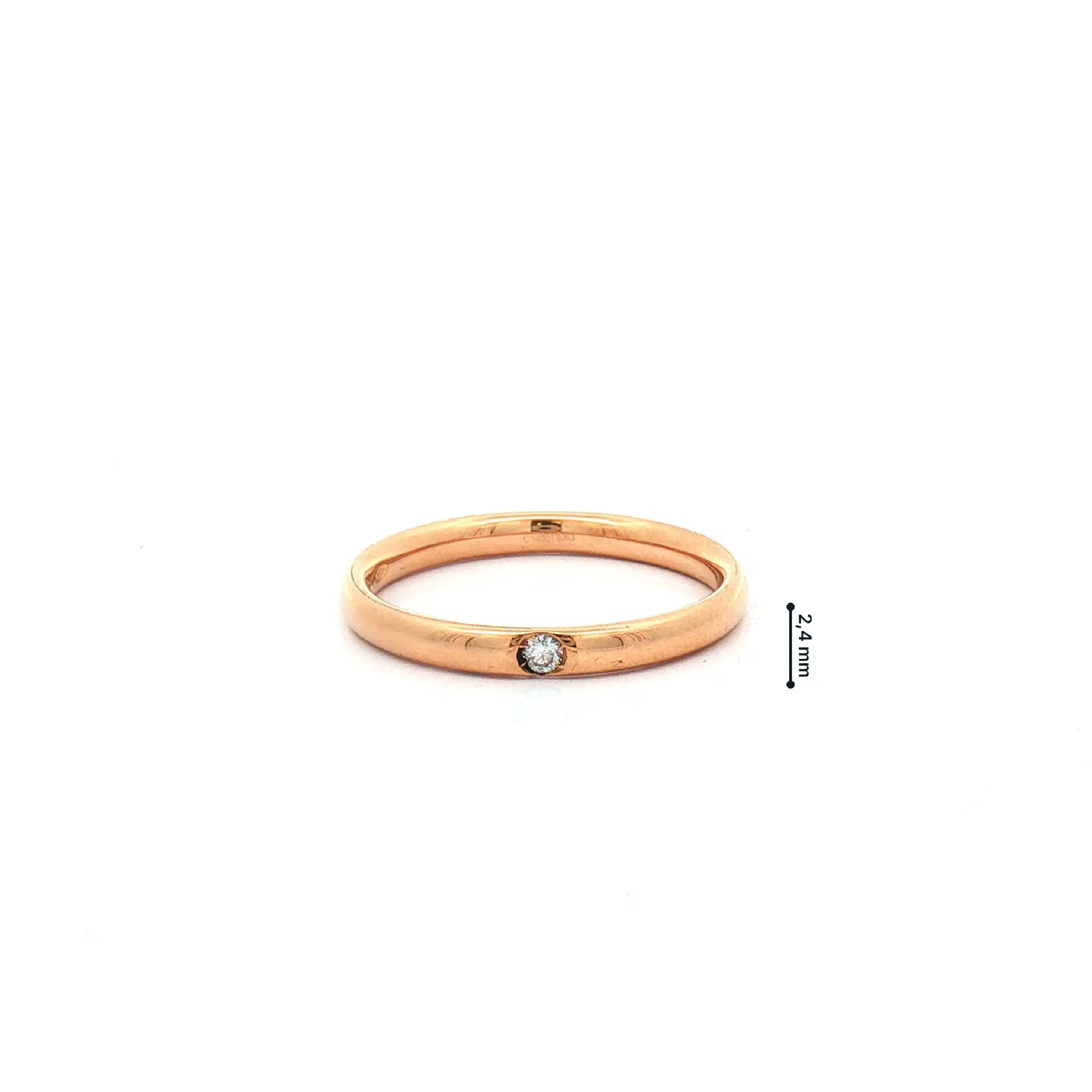 Trauring Gelbgold mit Brillant