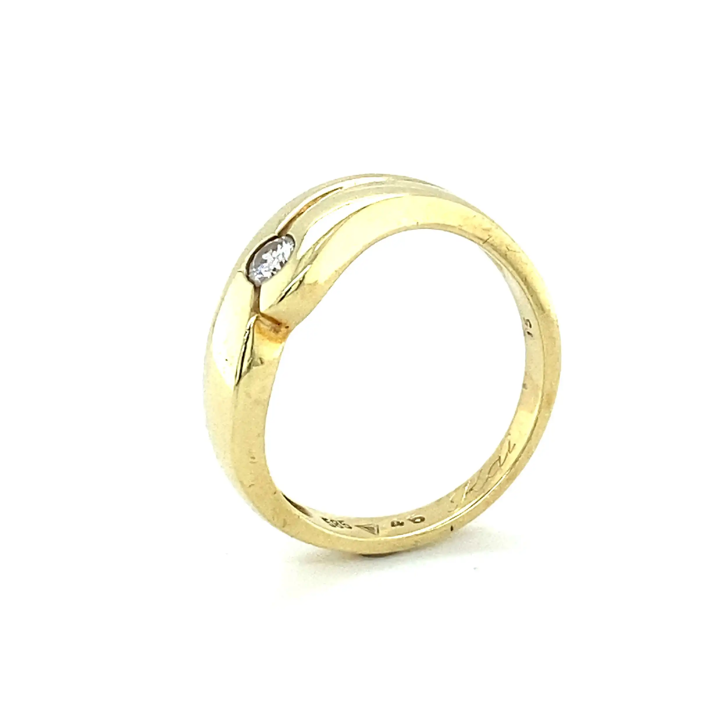 Ring Gelbgold mit Brillant Solitär Ring Gelbgold mit Brillant Solitär