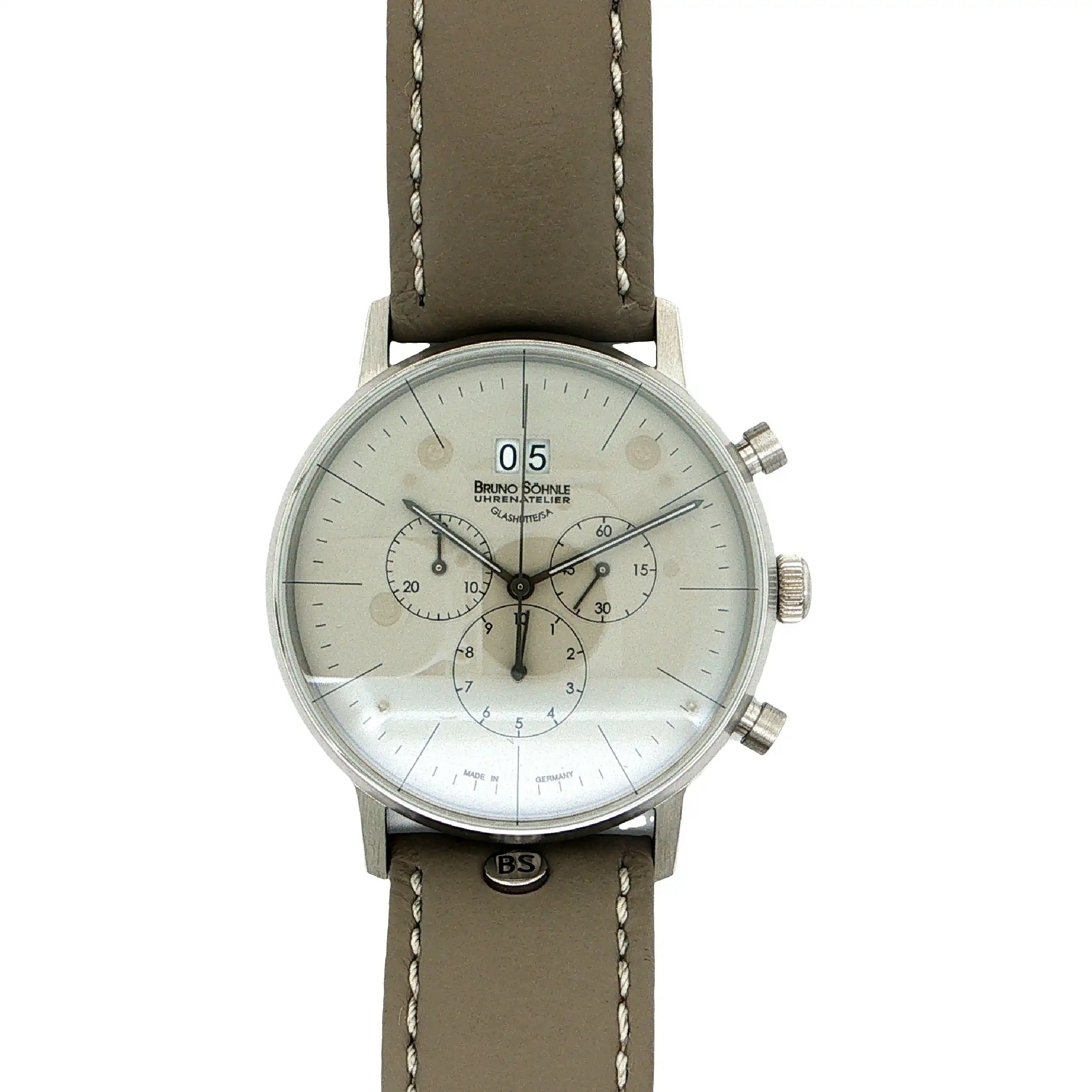 Herrenuhr Bruno Söhnle Stuttgart Chronograph Big mit Lederarmband Herrenuhr Bruno Söhnle Stuttgart Chronograph Big mit Lederarmband