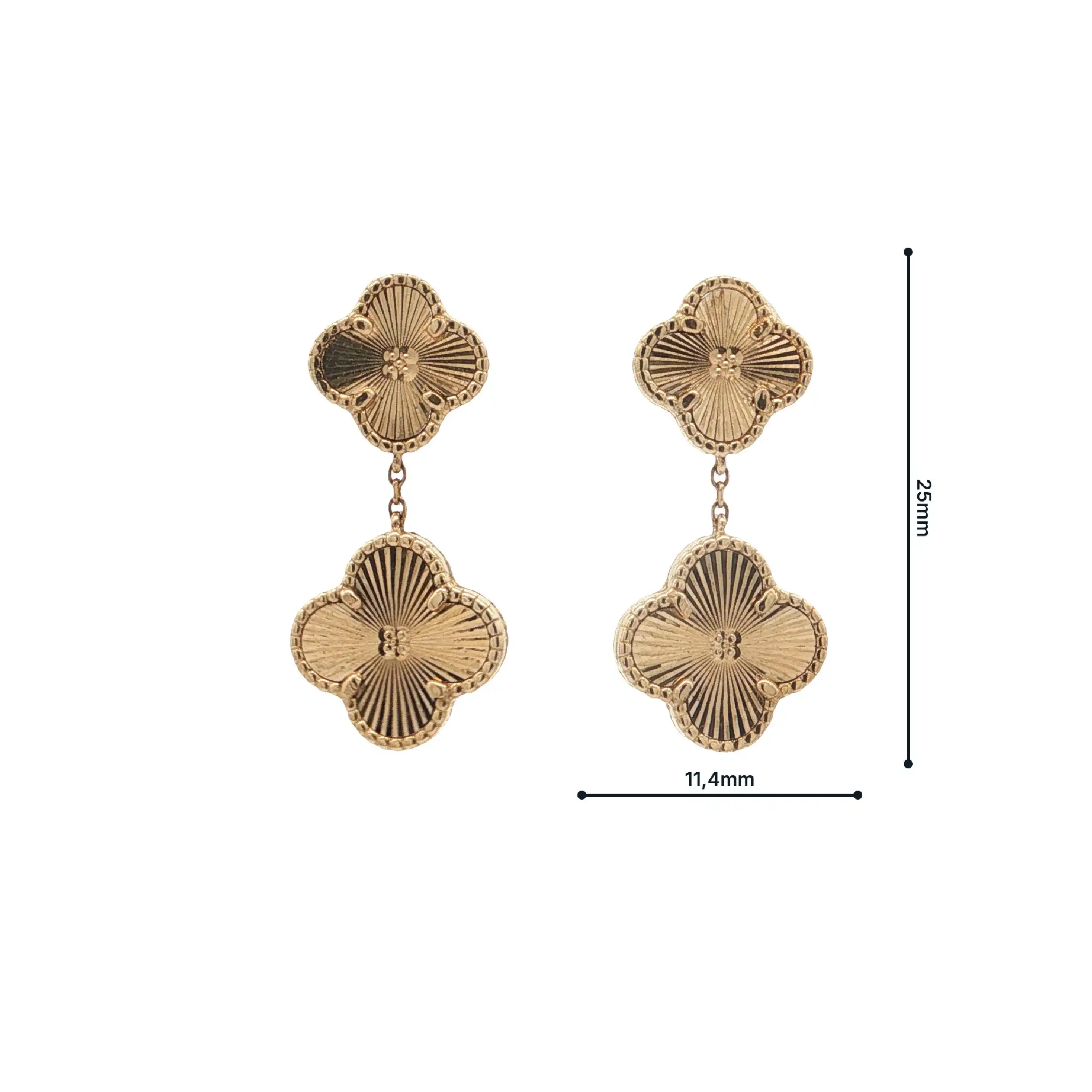 Ohrstecker Gelbgold Blume