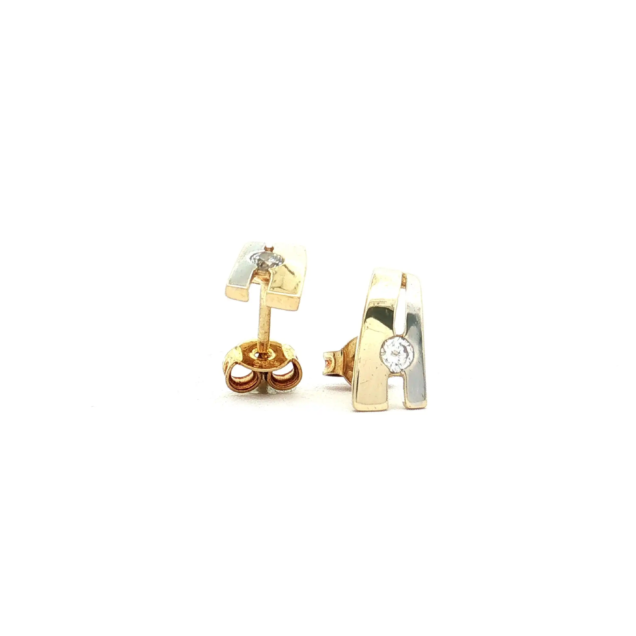 Ohrstecker Bicolor mit Zirkonia