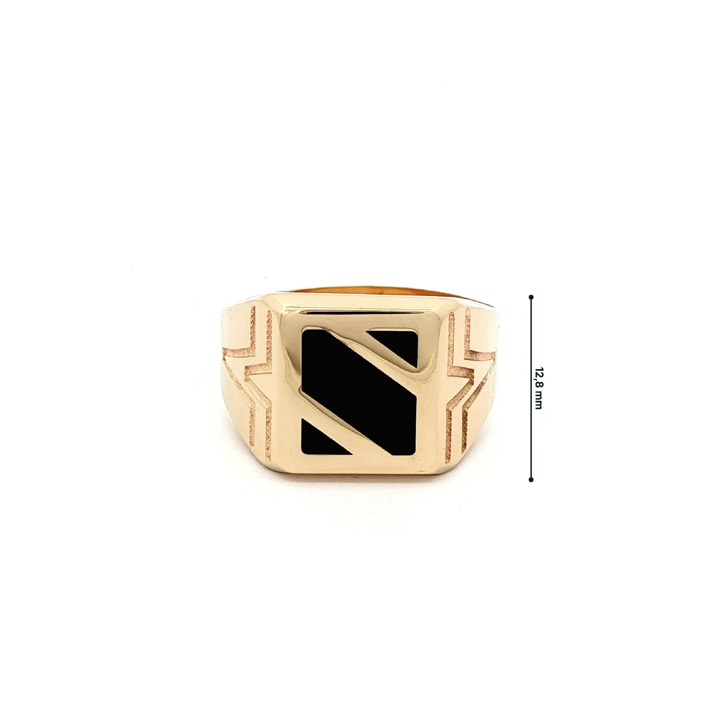 Ring Gelbgold mit schwarzem Element Ring Gelbgold mit schwarzem Element