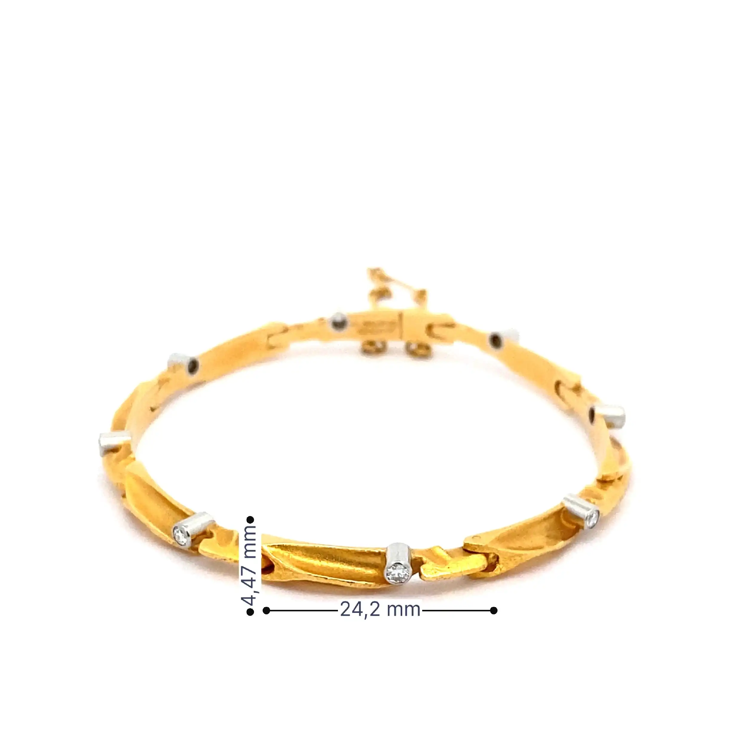 Armband Bicolor Lapponia H8 1985 Milchstraße mit Brillanten Armband Bicolor Lapponia H8 1985 Milchstraße mit Brillanten
