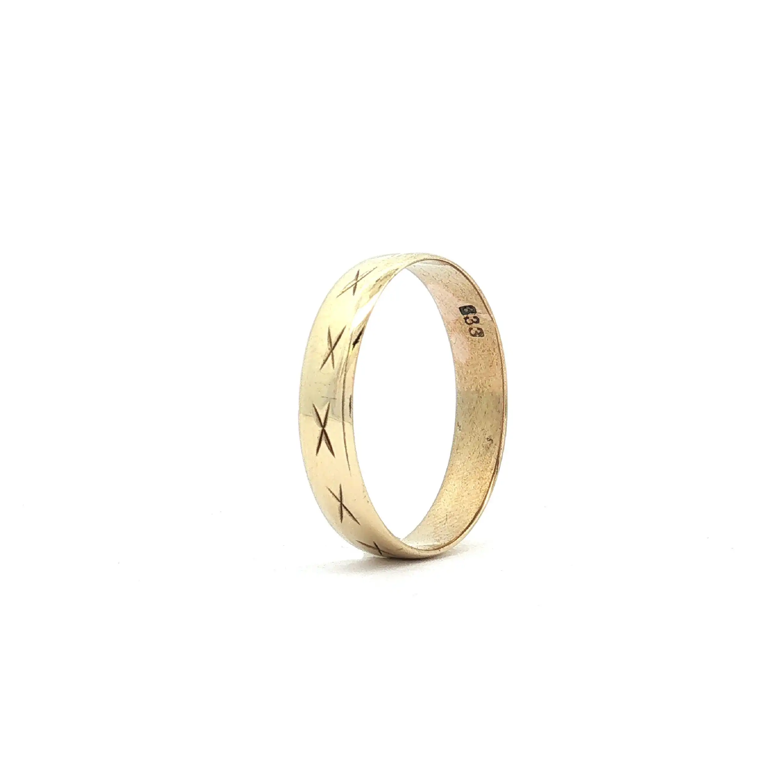Trauring Gelbgold mit Muster Trauring Gelbgold mit Muster