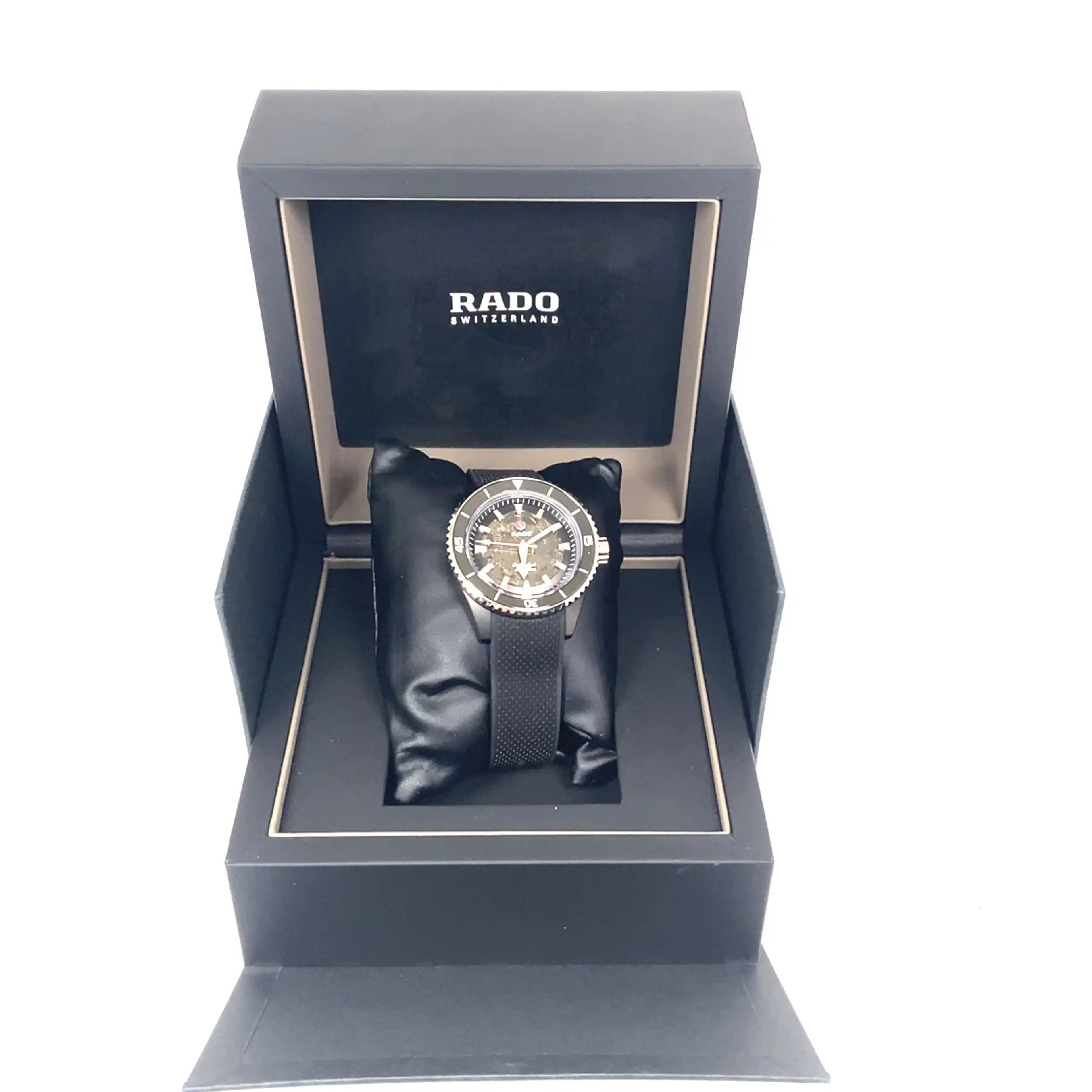 Herrenuhr Rado Captain Cook Black Kautschuk Band, wie neu!