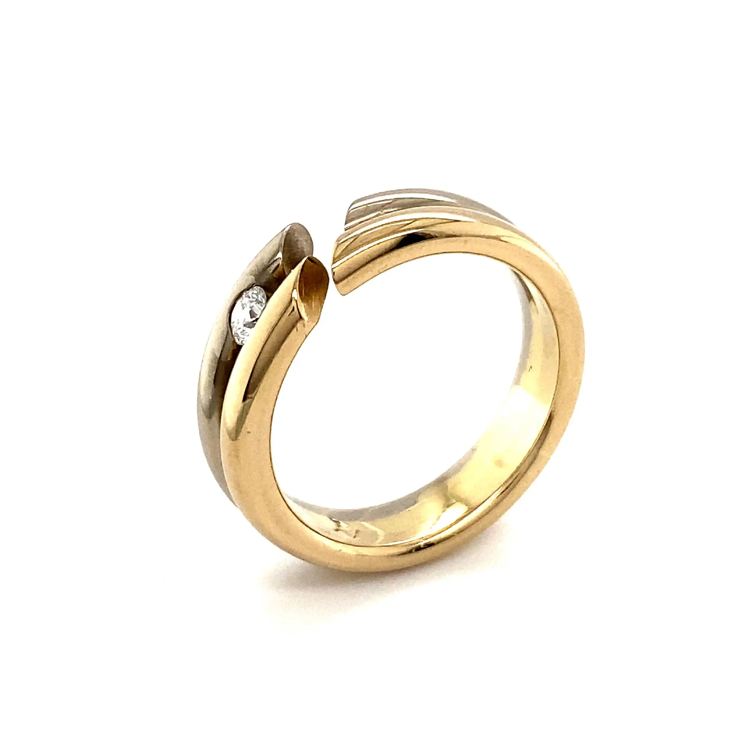 Ring Bicolor mit Brillant Ring Bicolor mit Brillant