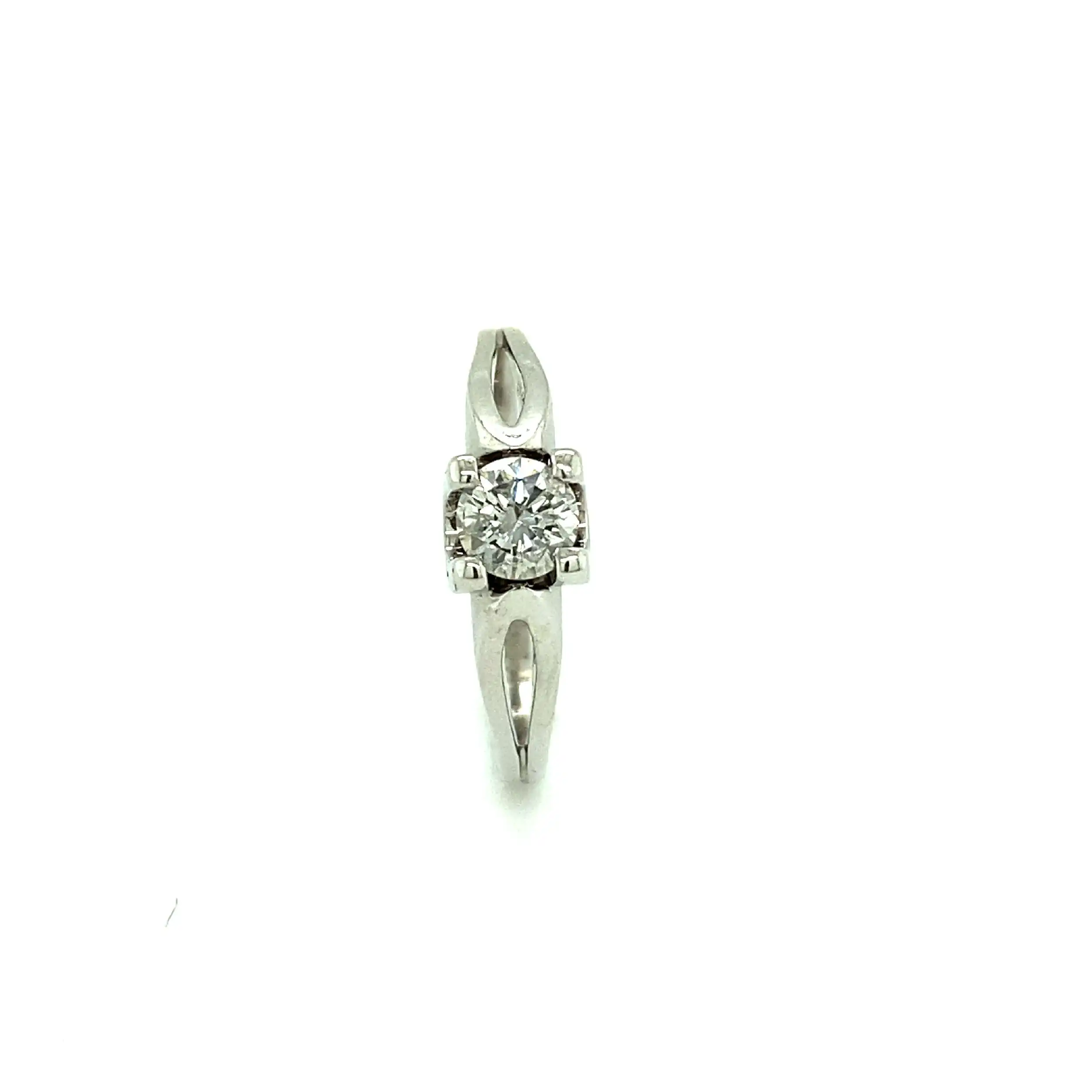 Ring Weißgold mit Brillant Solitär