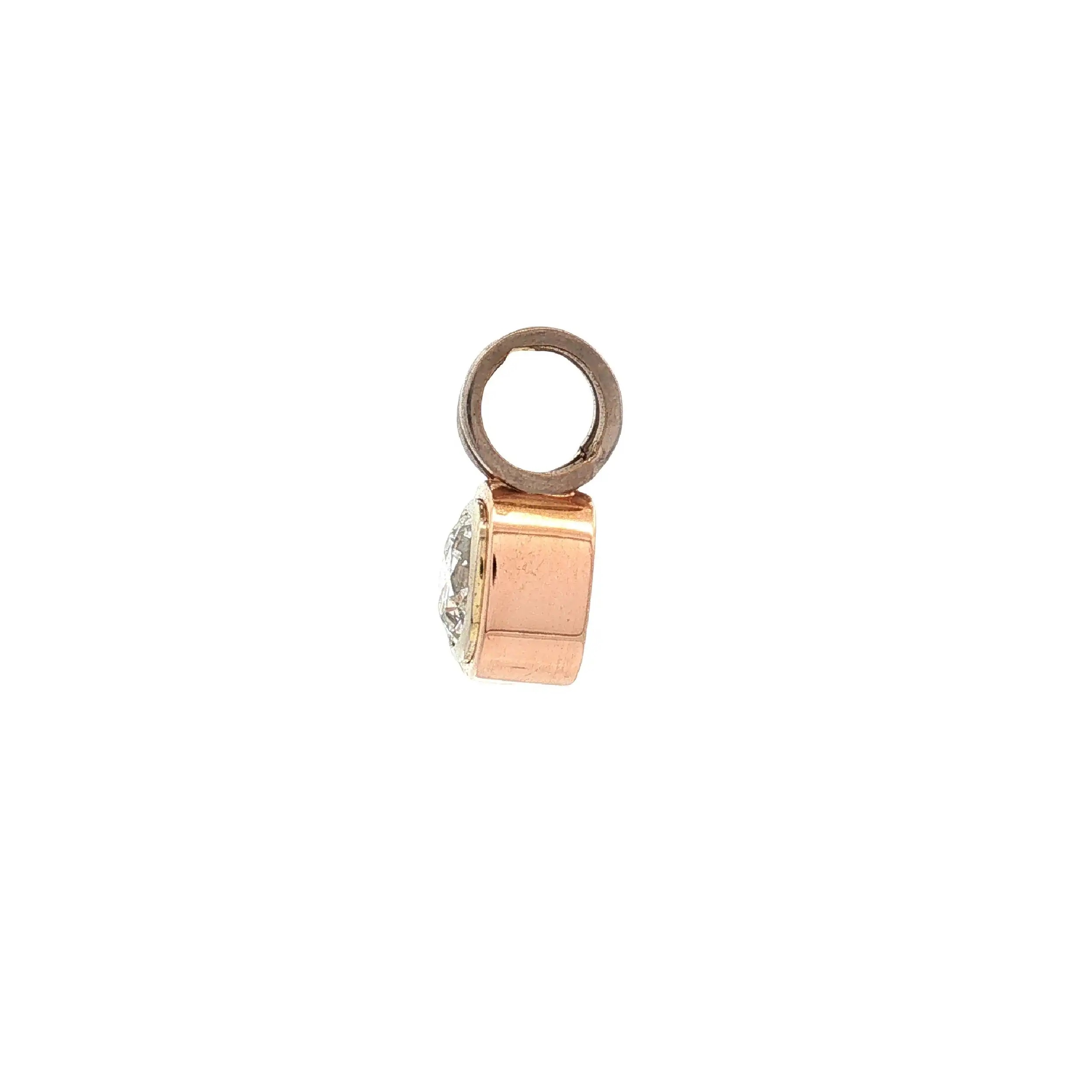 Anhänger Bicolor mit Diamant Solitär Altschliff