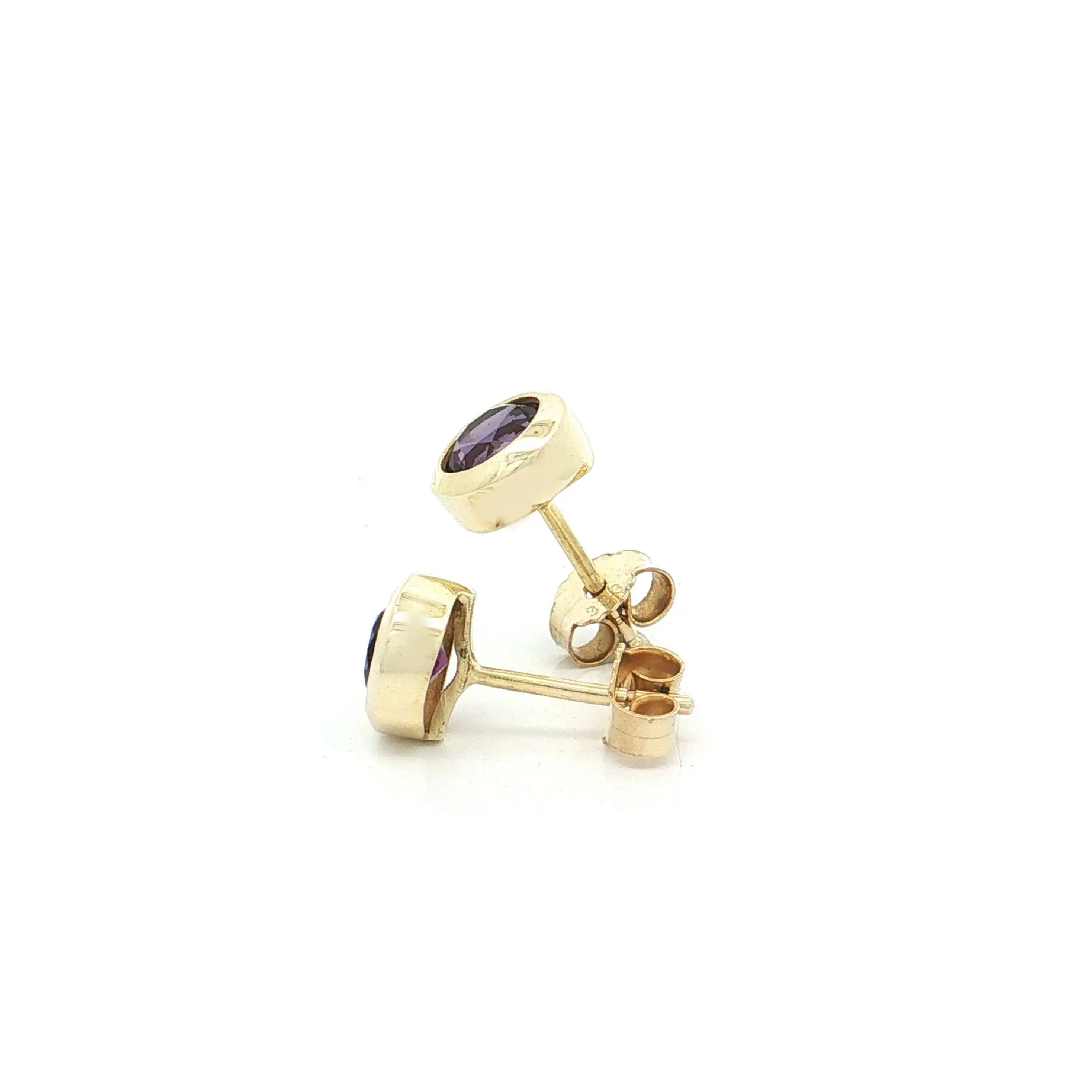 Ohrstecker Gelbgold mit Amethyst