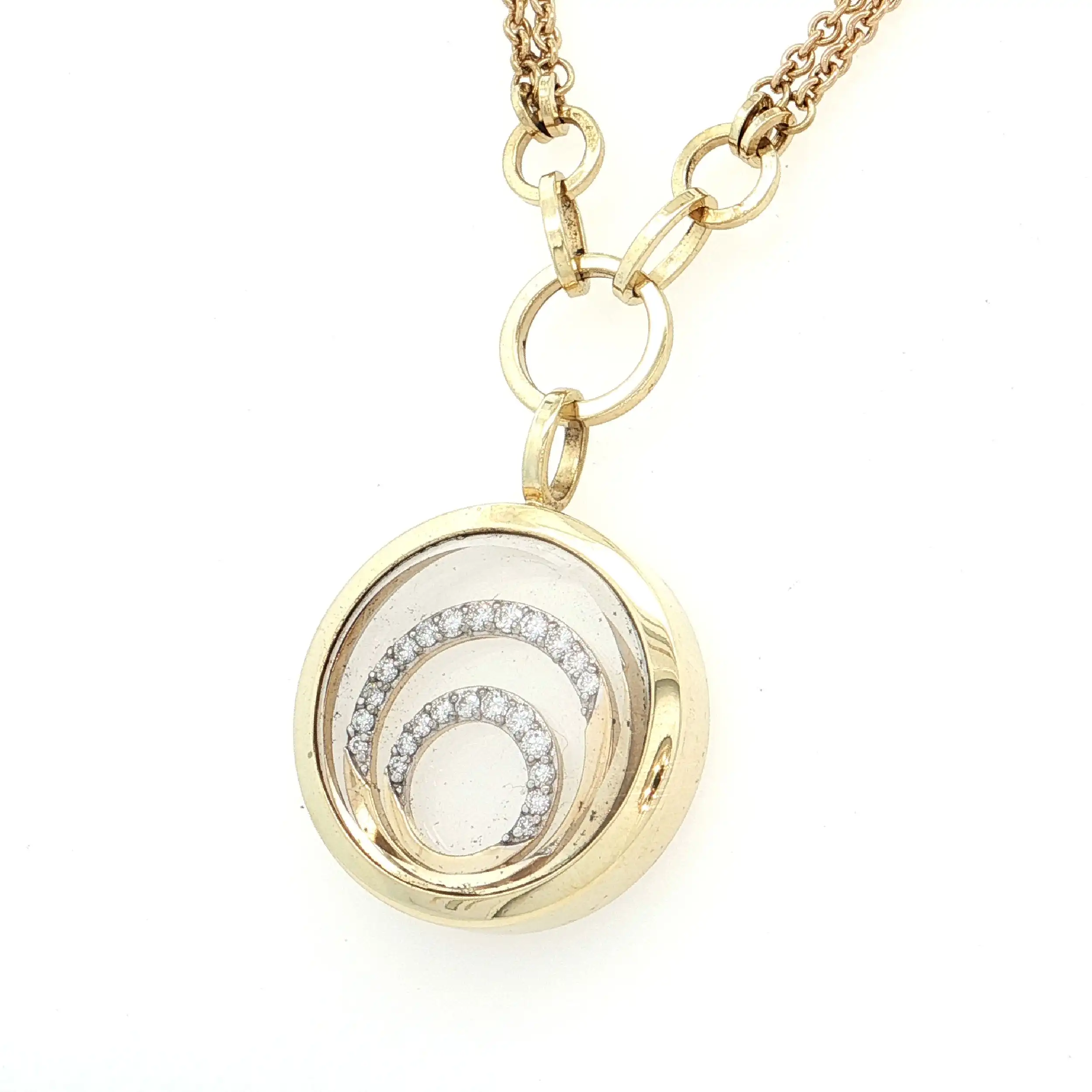 Collier Bicolor mit Brillanten