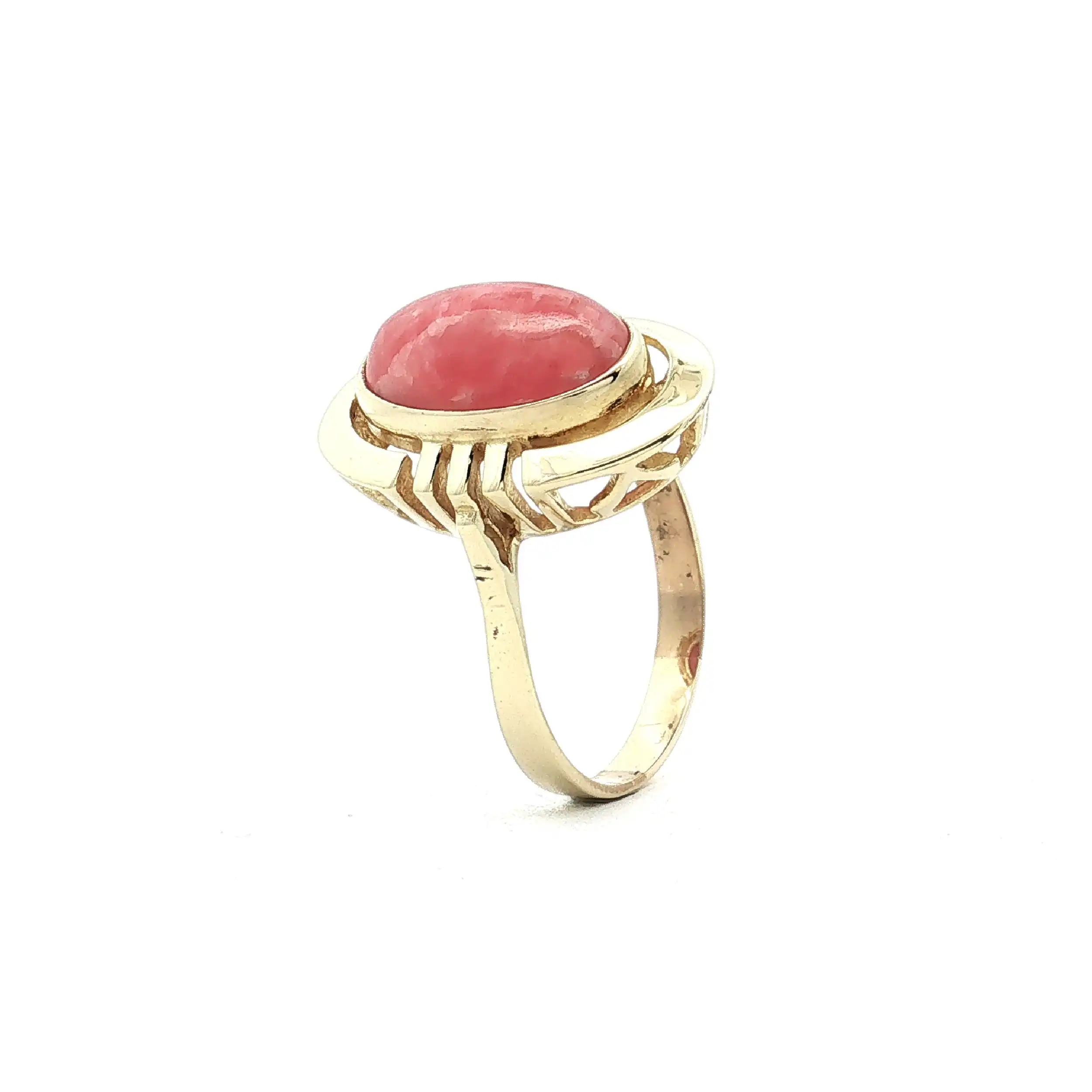 Ring Gelbgold mit Rhodochrosit