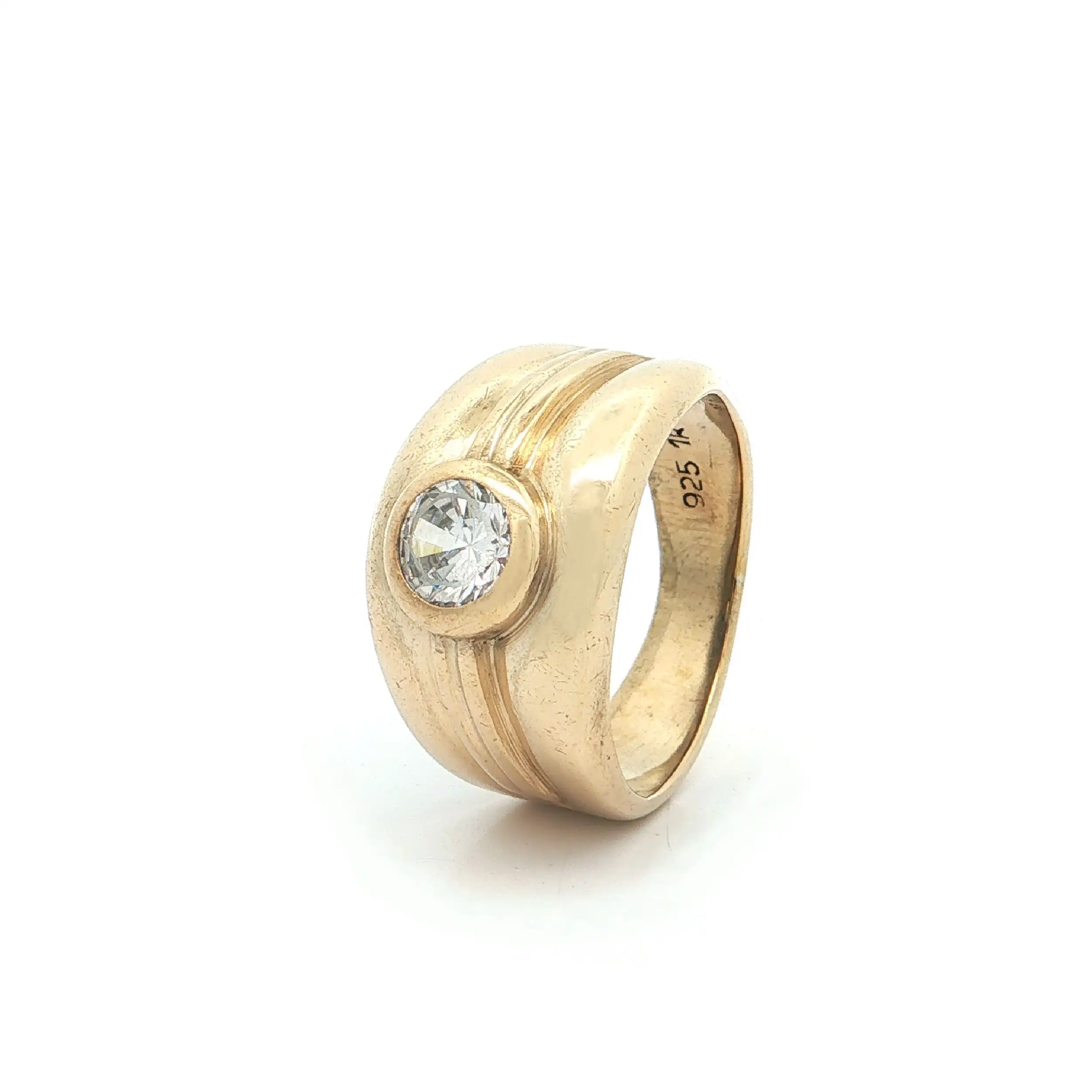 Ring Silber vergoldet mit Zirkonia