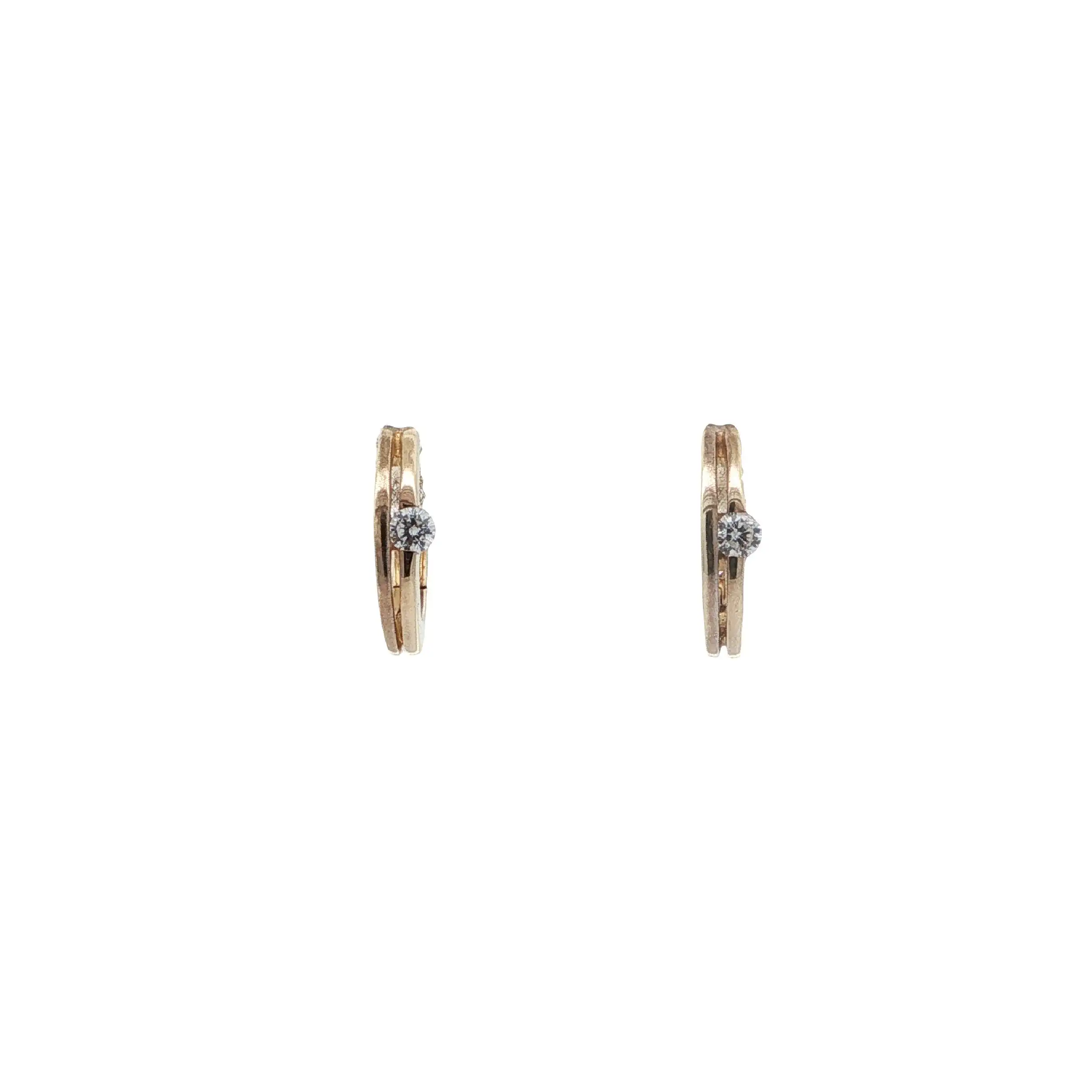Creolen Gelbgold mit Zirkonia