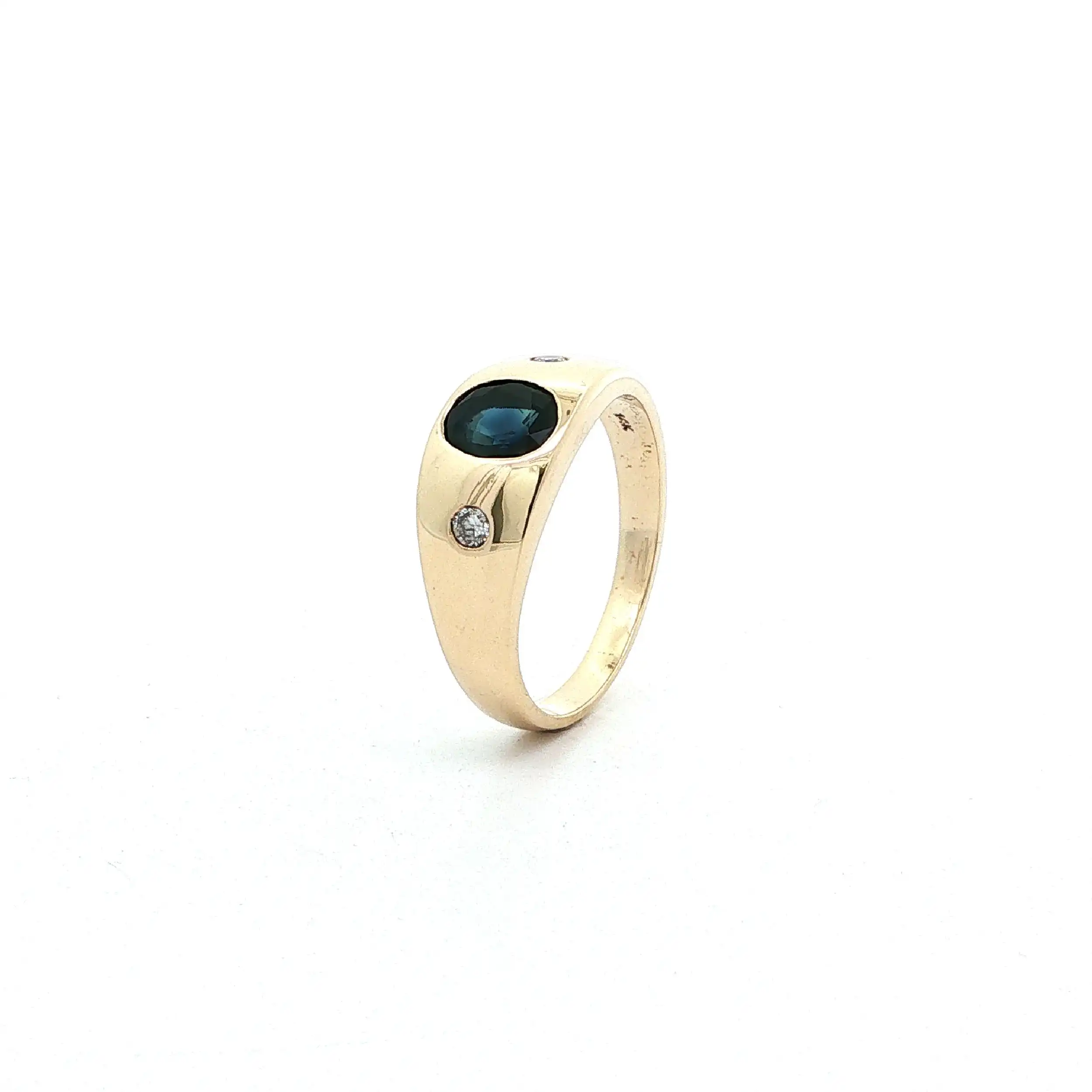 Ring Gelbgold mit Saphir & Brillanten Ring Gelbgold mit Saphir & Brillanten