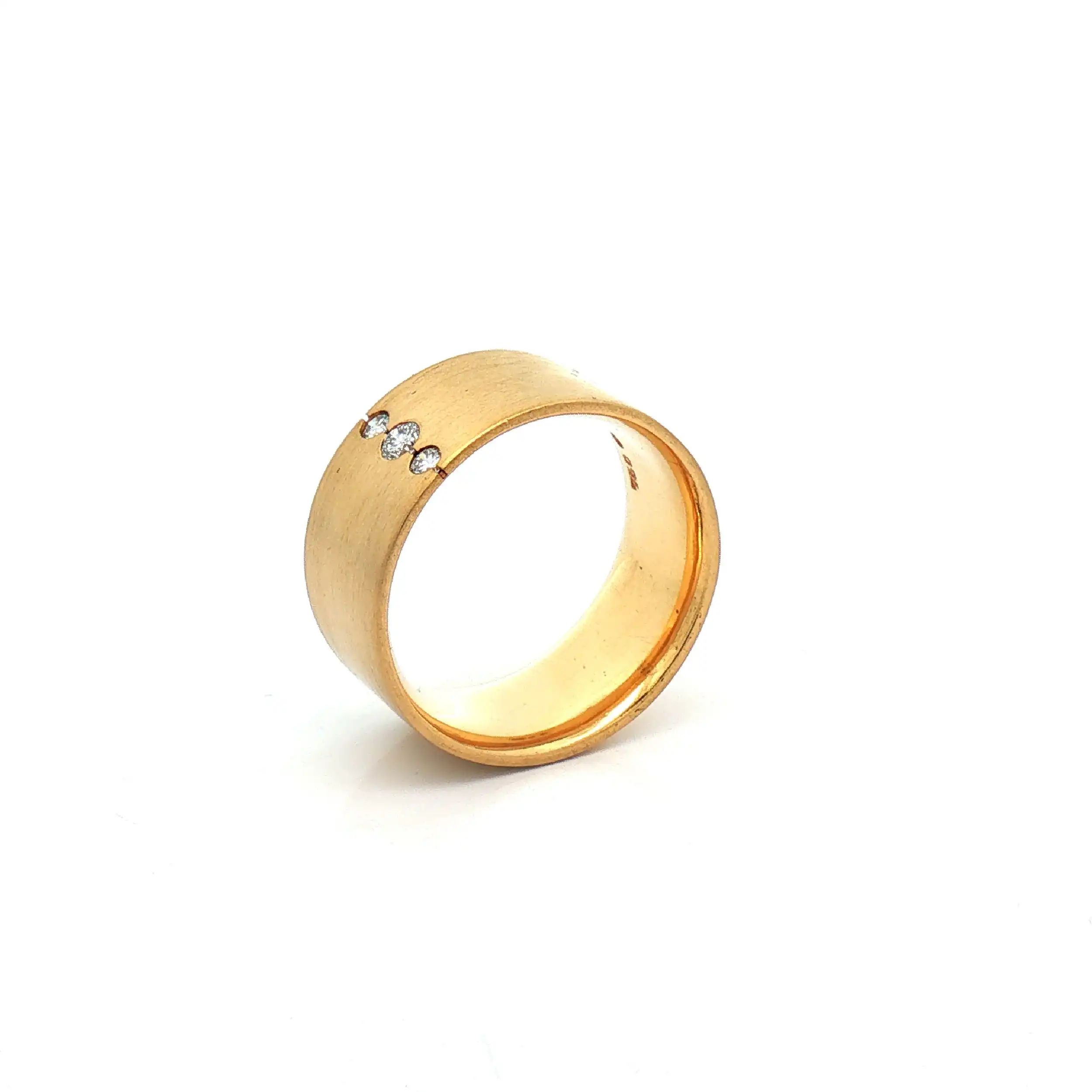 Trauring Gelbgold mit Brillanten