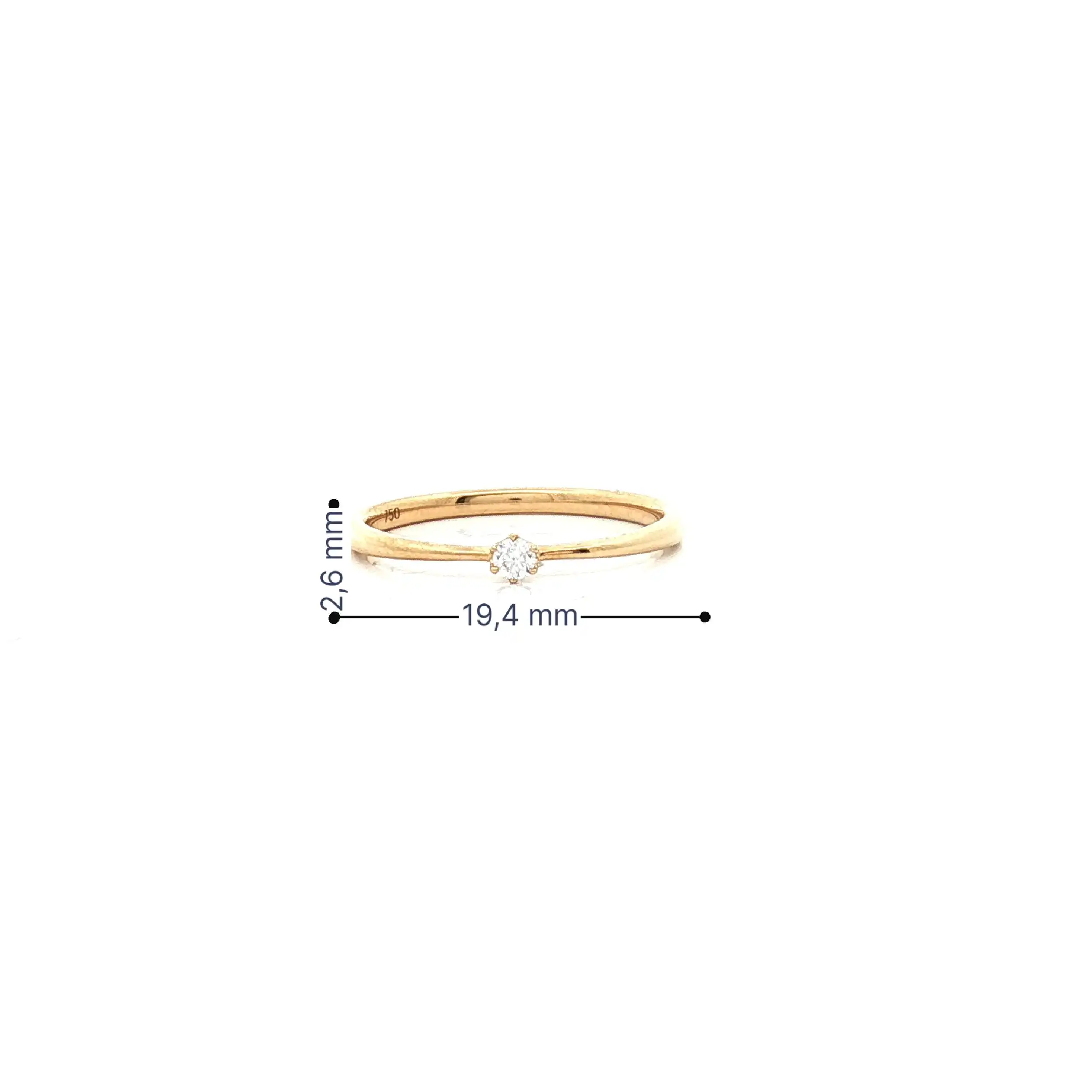 Solitärring Gelbgold mit Brillant Solitärring Gelbgold mit Brillant