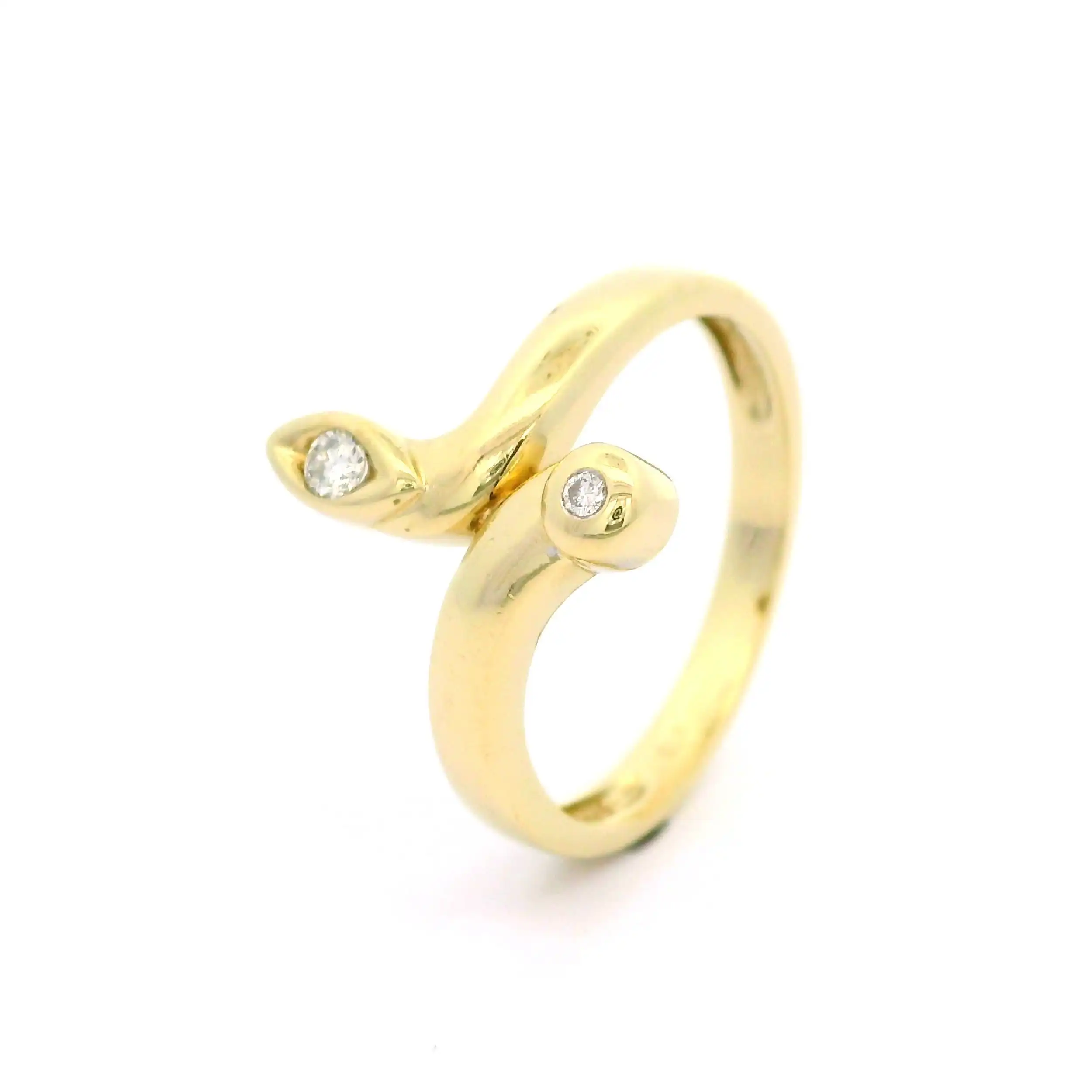 Ring Gelbgold mit Brillanten, graviert mit 0,08 ct Ring Gelbgold mit Brillanten, graviert mit 0,08 ct
