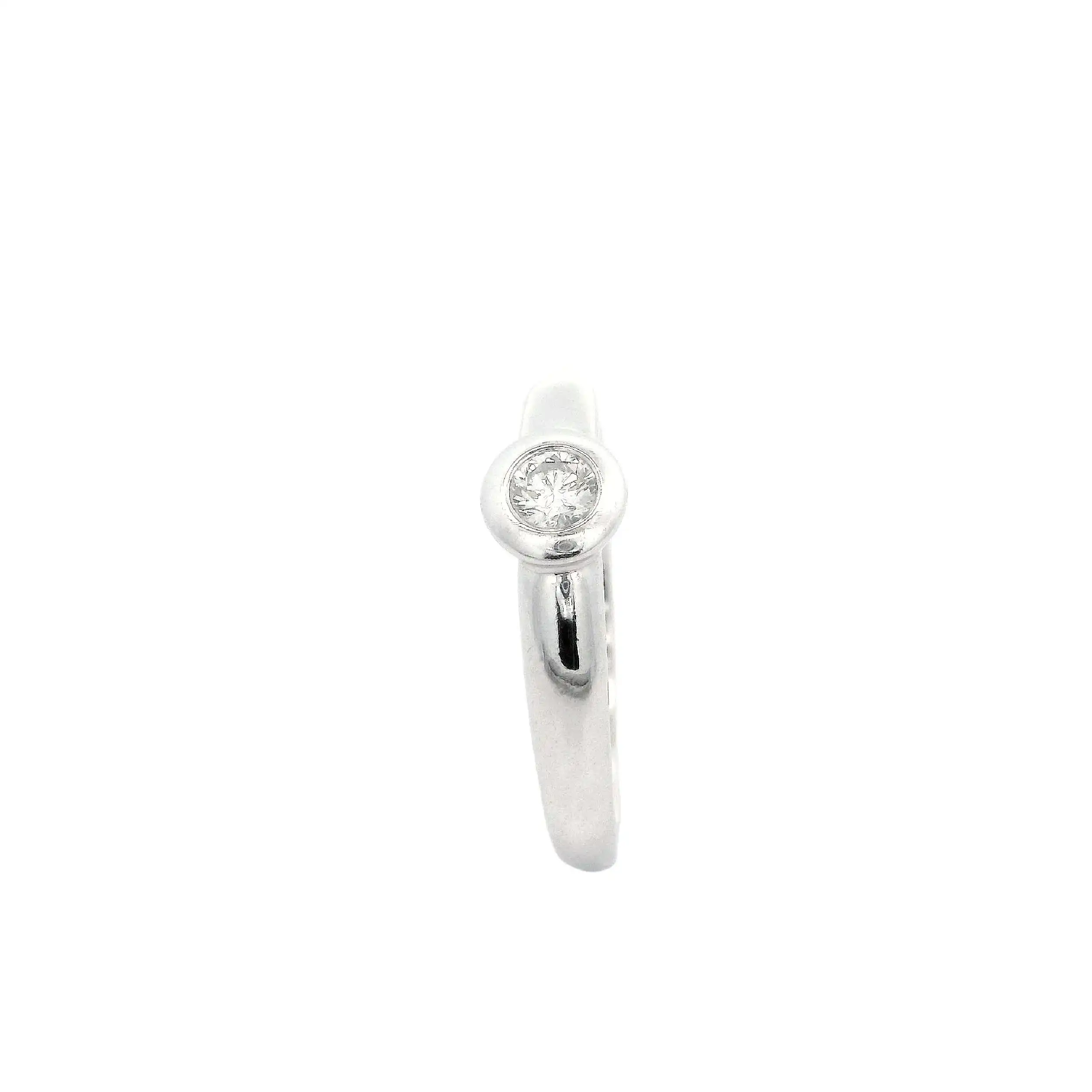 Ring Weißgold Christ, graviert mit 0,15ct Ring Weißgold Christ, graviert mit 0,15ct