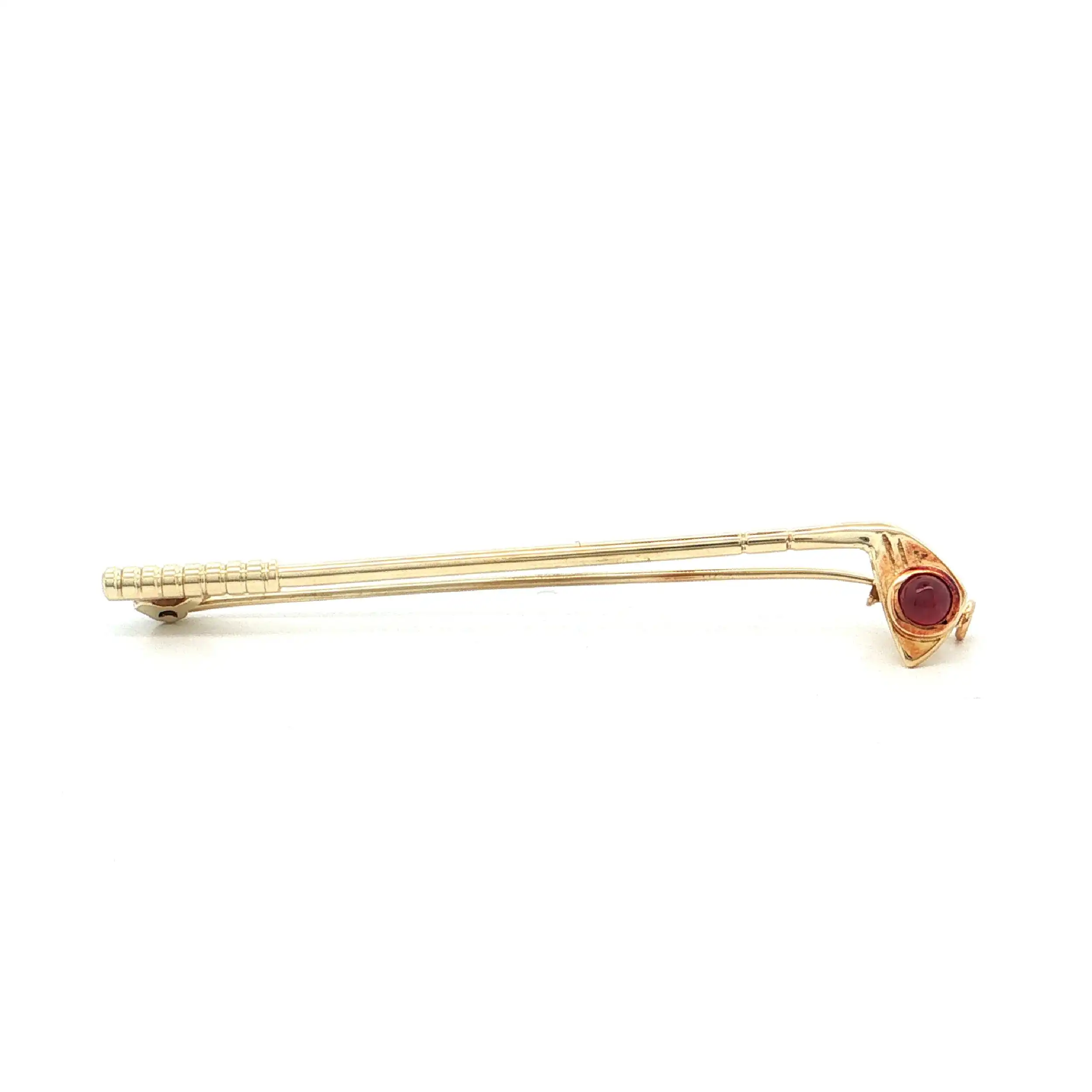 Anstecknadel Gelbgold mit Rubin Cabochon