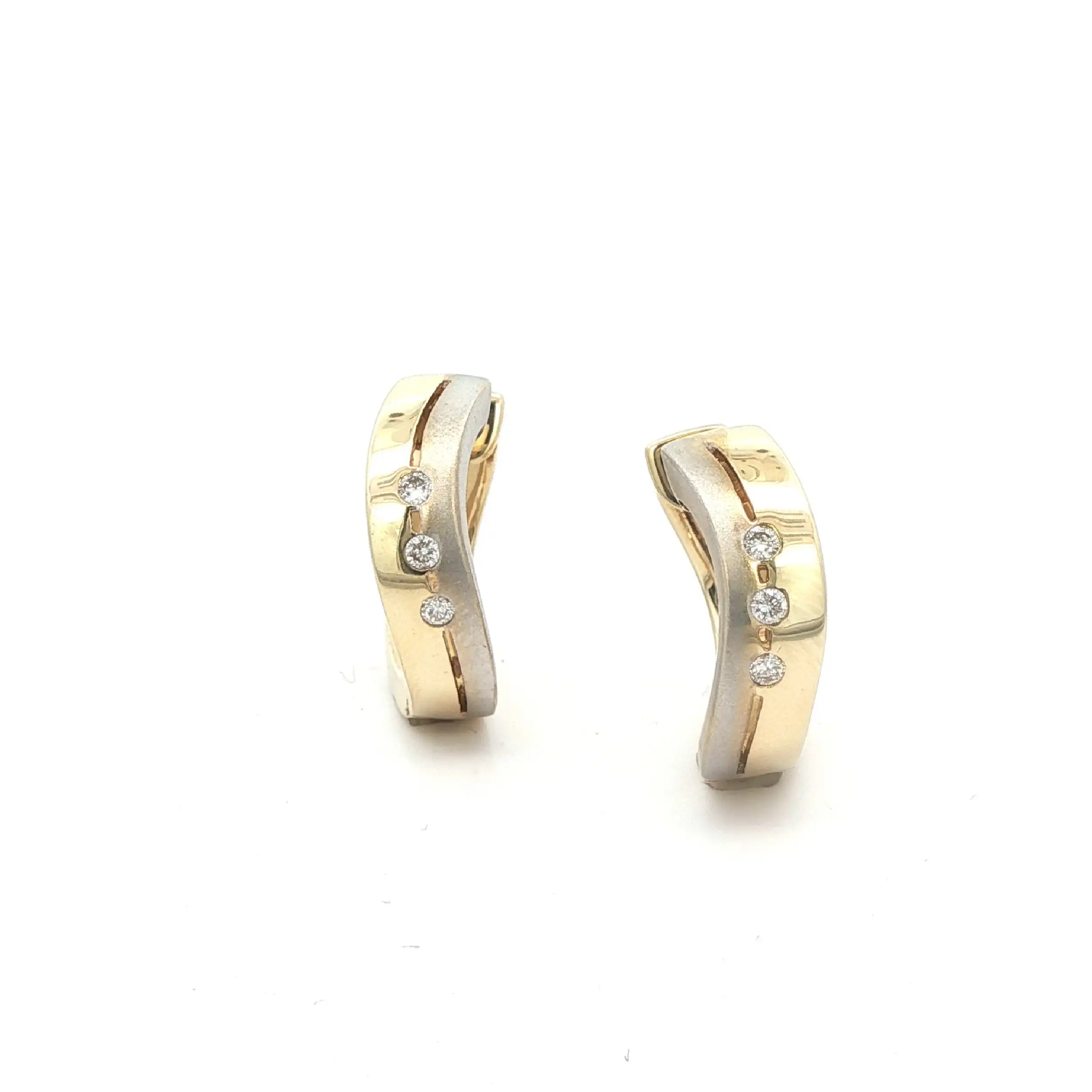 Creolen Bicolor mit Brillanten