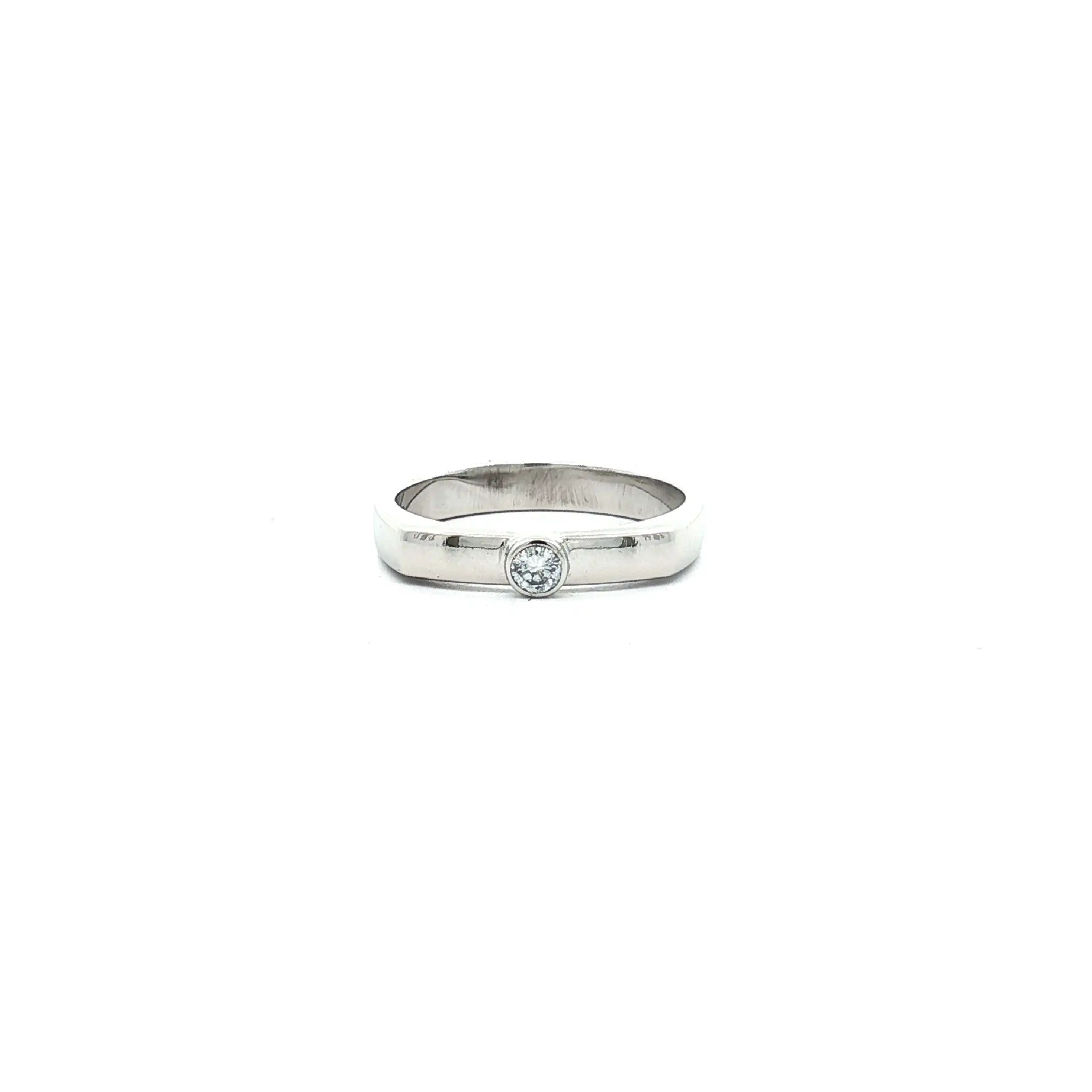 Ring Weißgold mit Brillant Ring Weißgold mit Brillant