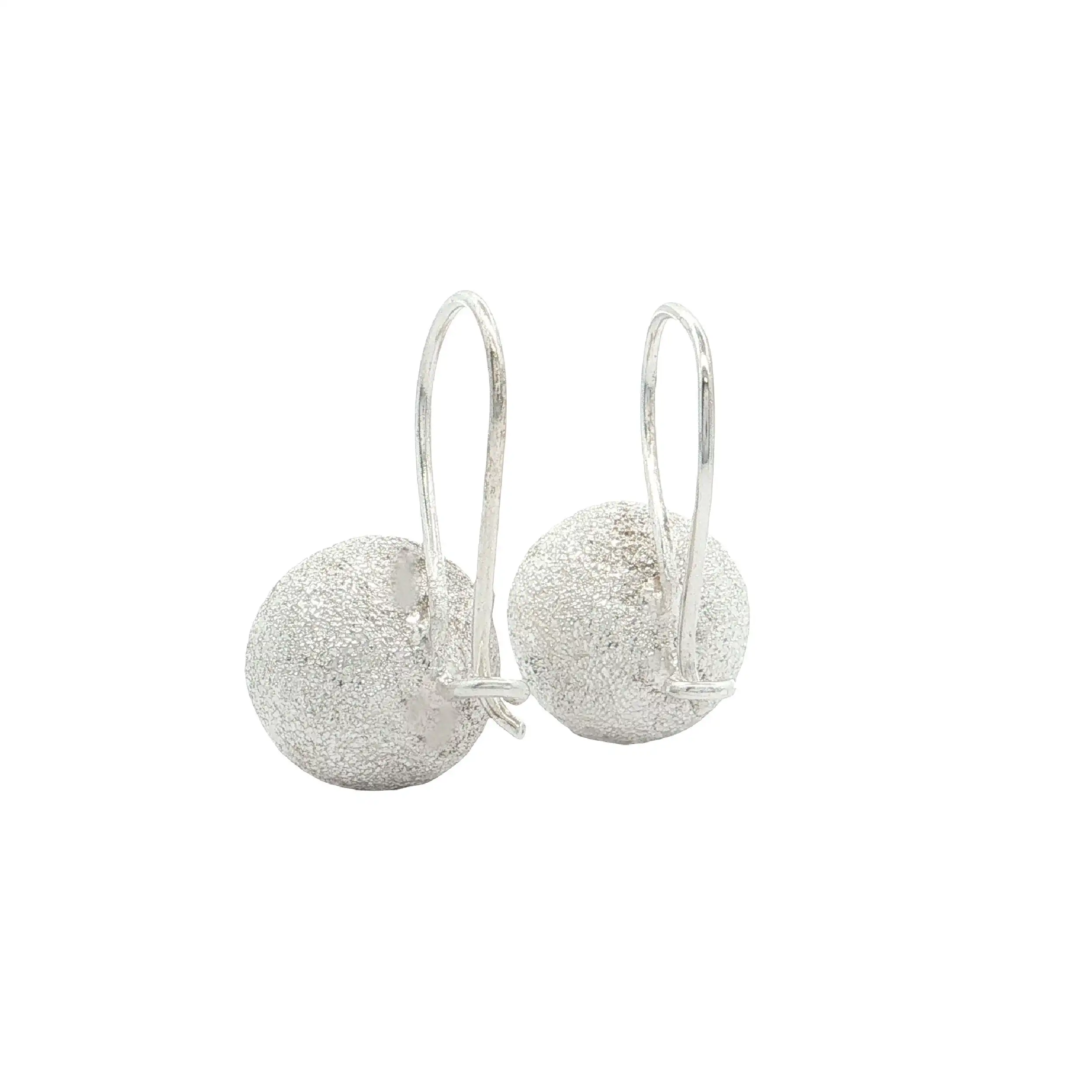 Ohrhänger Silber "Kugel" diamantiert