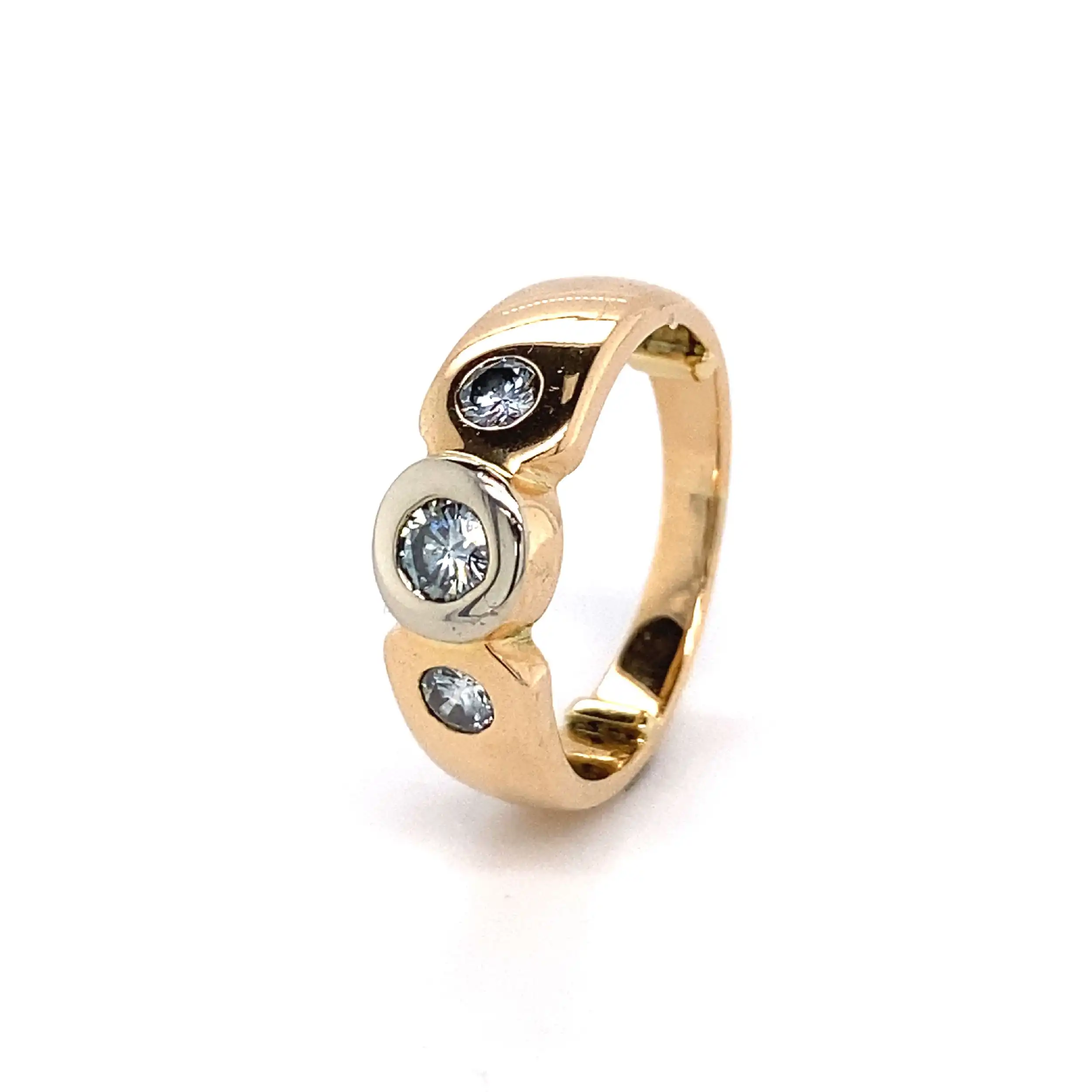 Ring Bicolor mit Brillanten