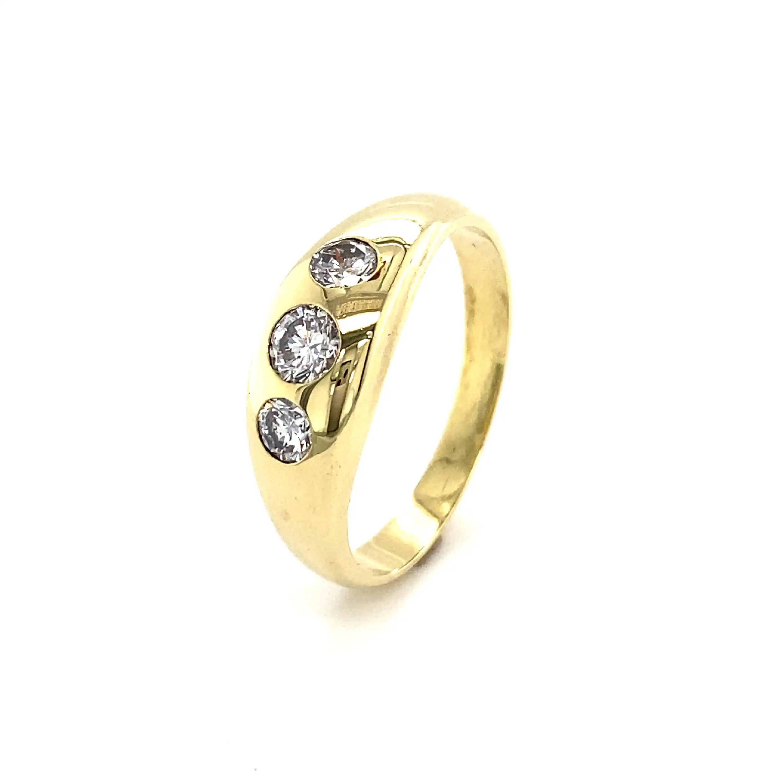 Ring Gelbgold mit Brillanten, graviert mit 0,60ct.