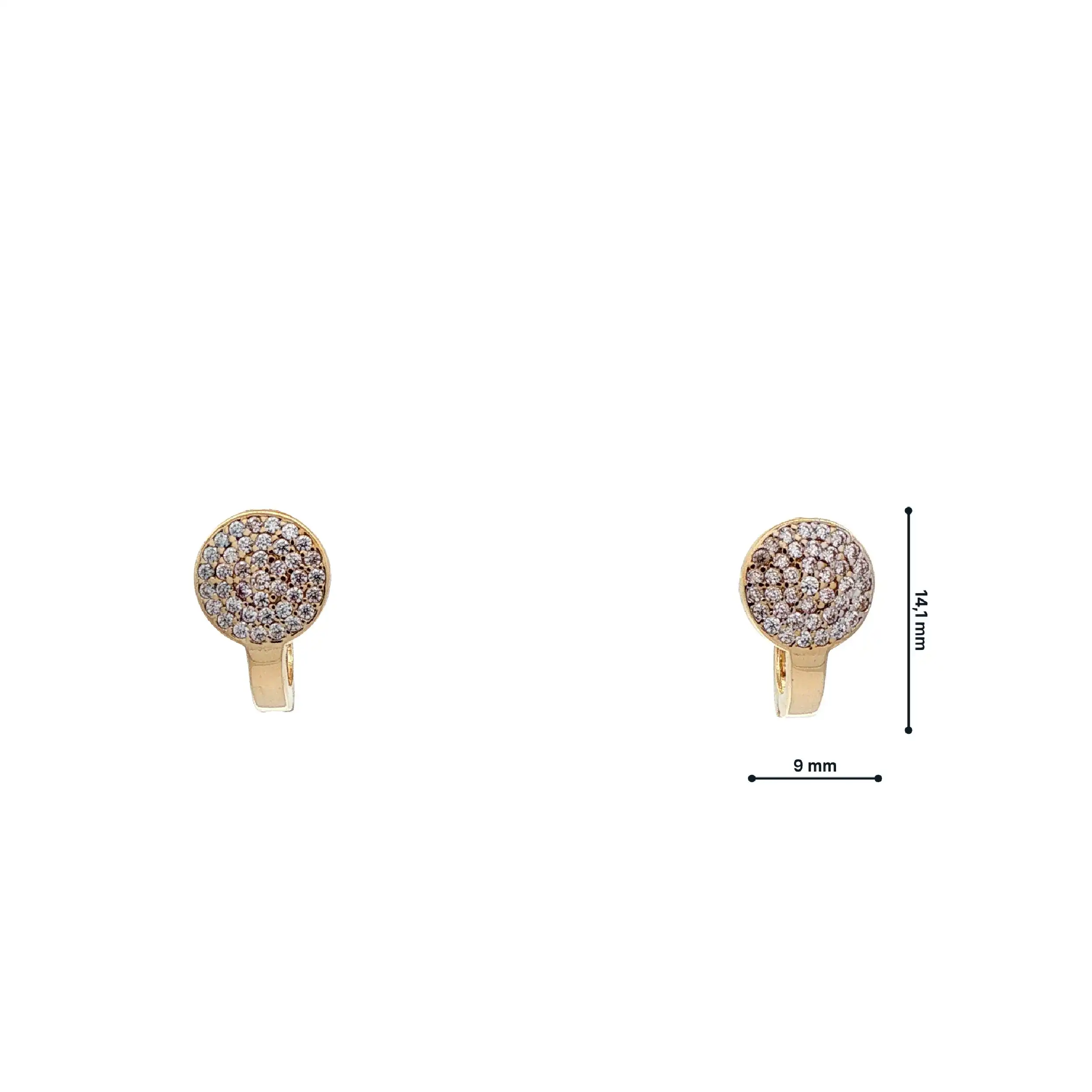 Paar Ohrstecker Gelbgold mit Zirkonia