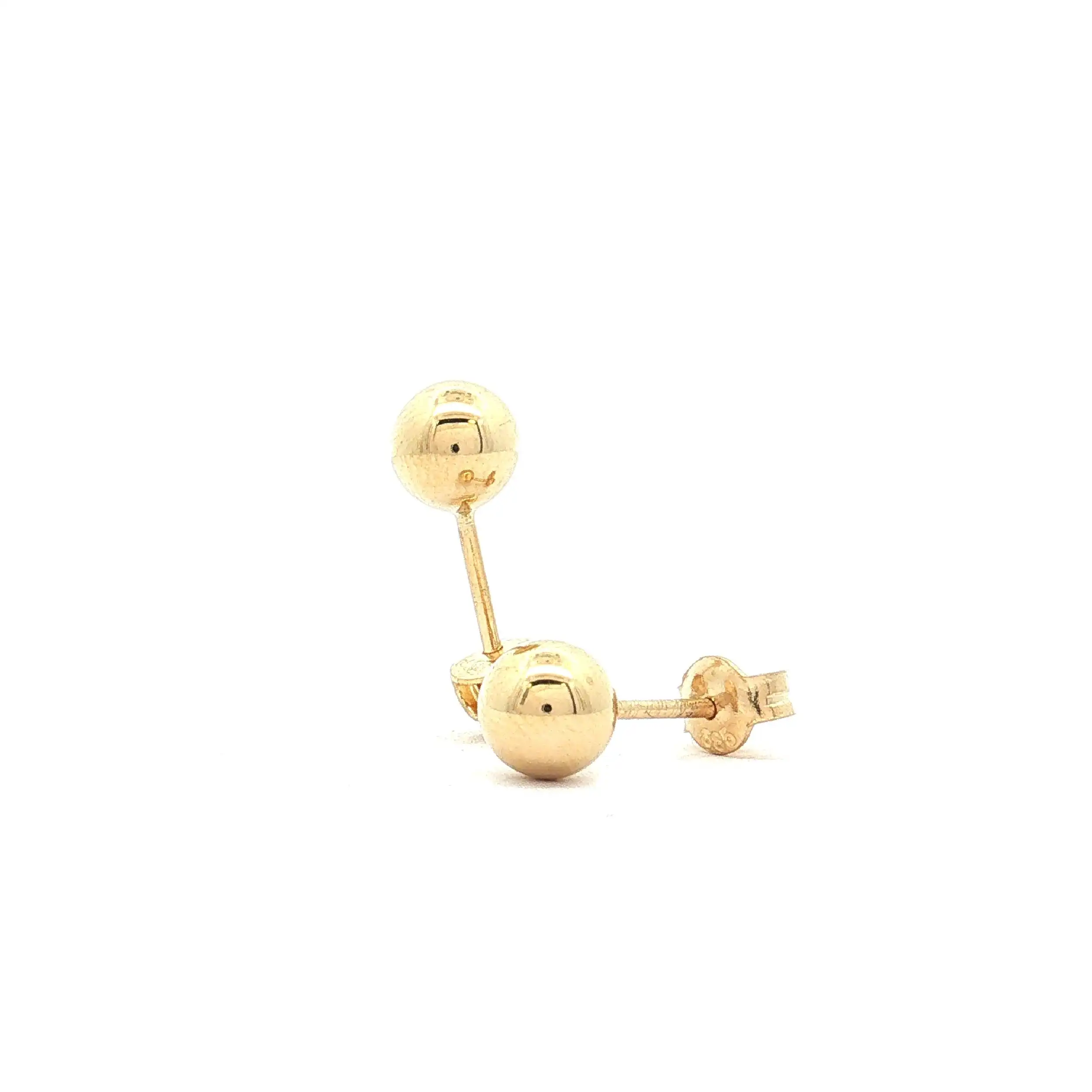 Ohrstecker Gelbgold Kugeln