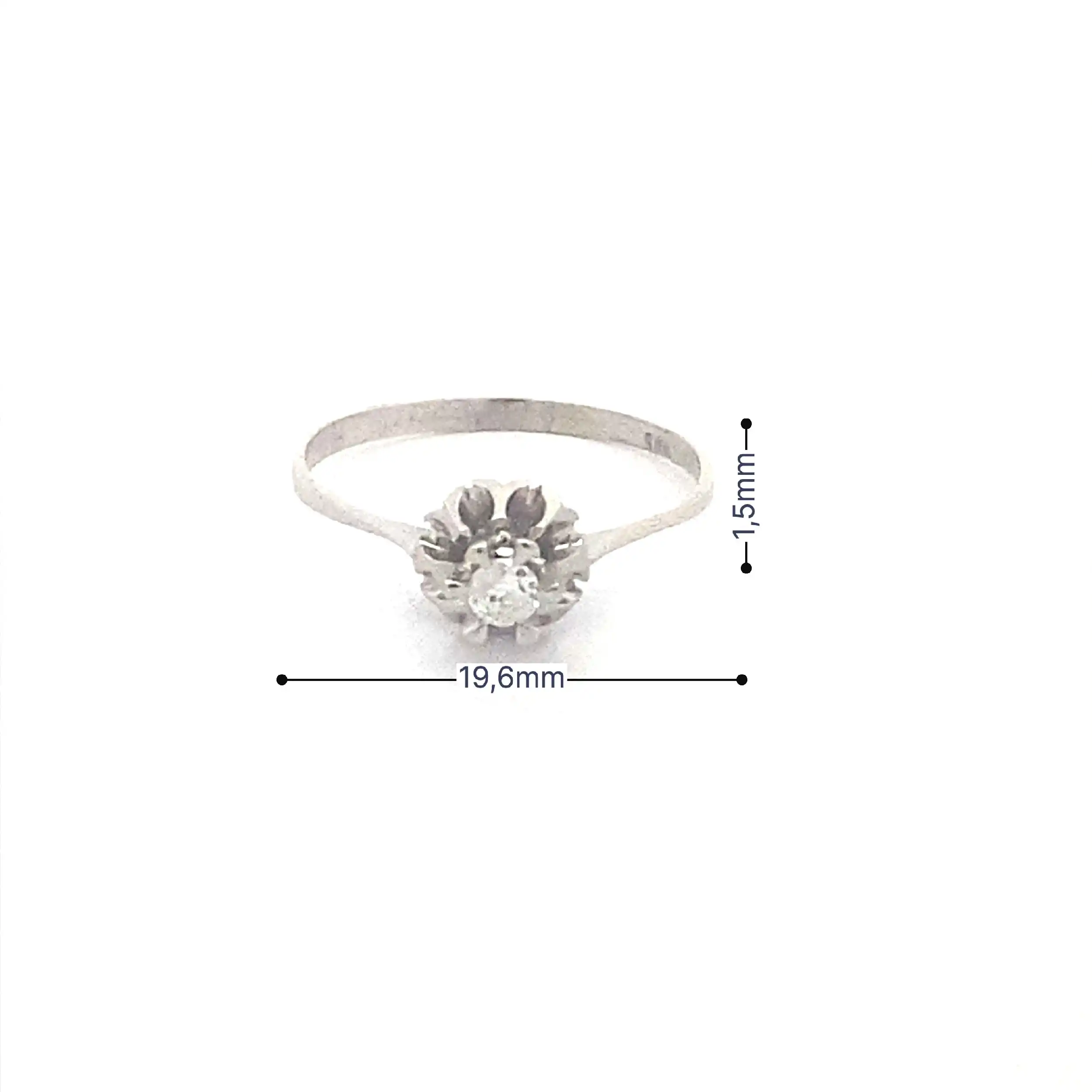 Ring Weißgold mit Solitär Brillant