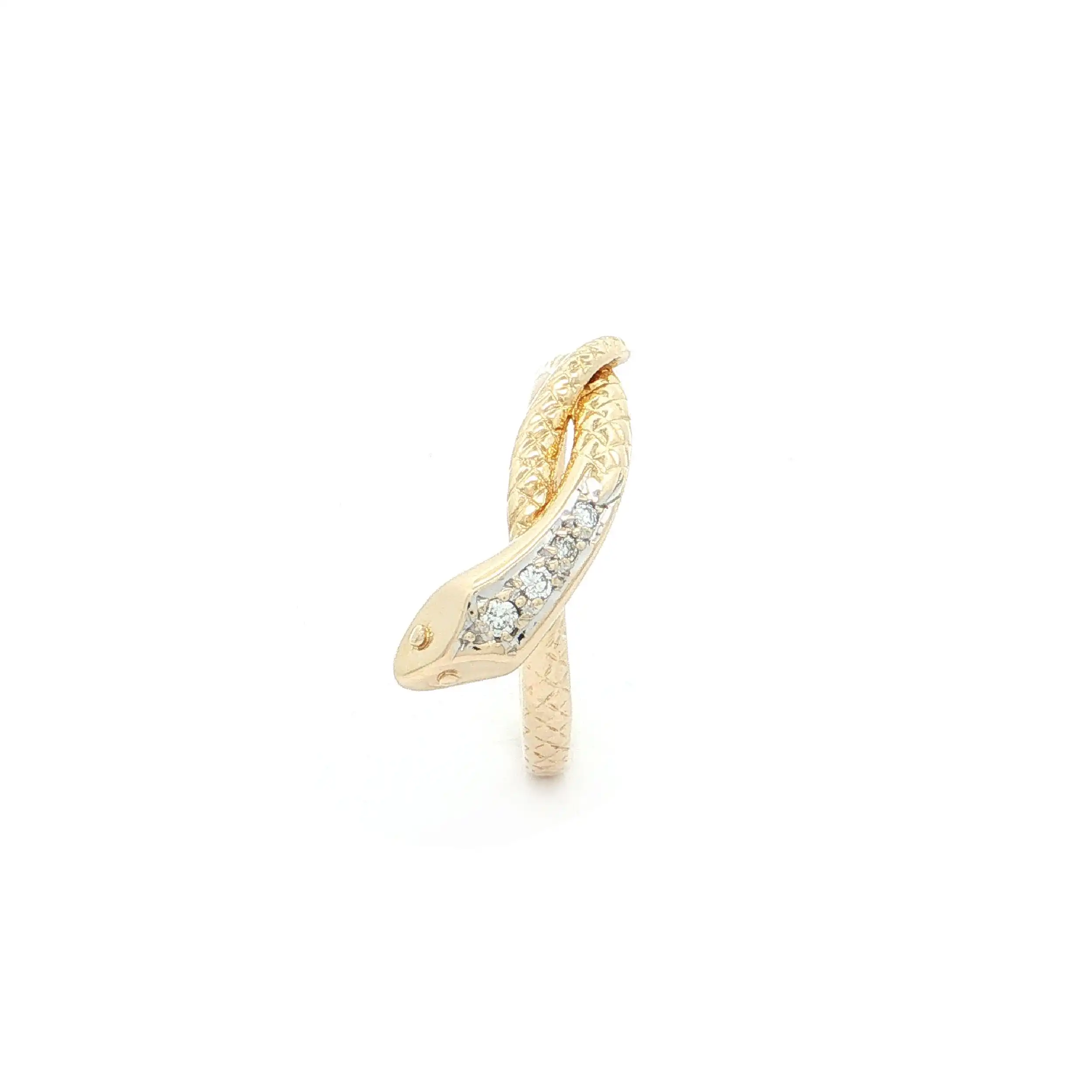 Schlangenring Gelbgold mit Brillanten Schlangenring Gelbgold mit Brillanten