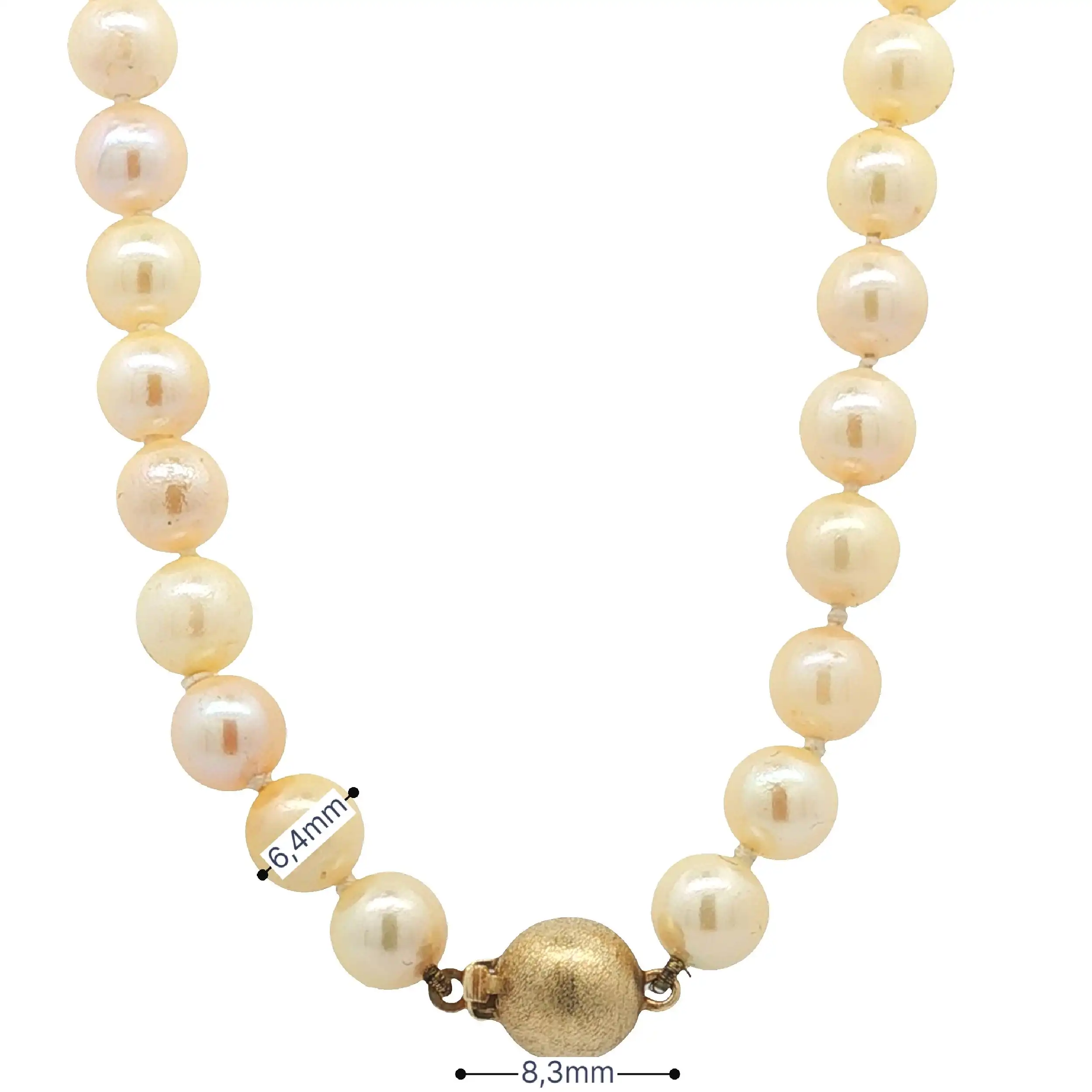 Perlkette mit Gelbgoldschließe Perlkette mit Gelbgoldschließe