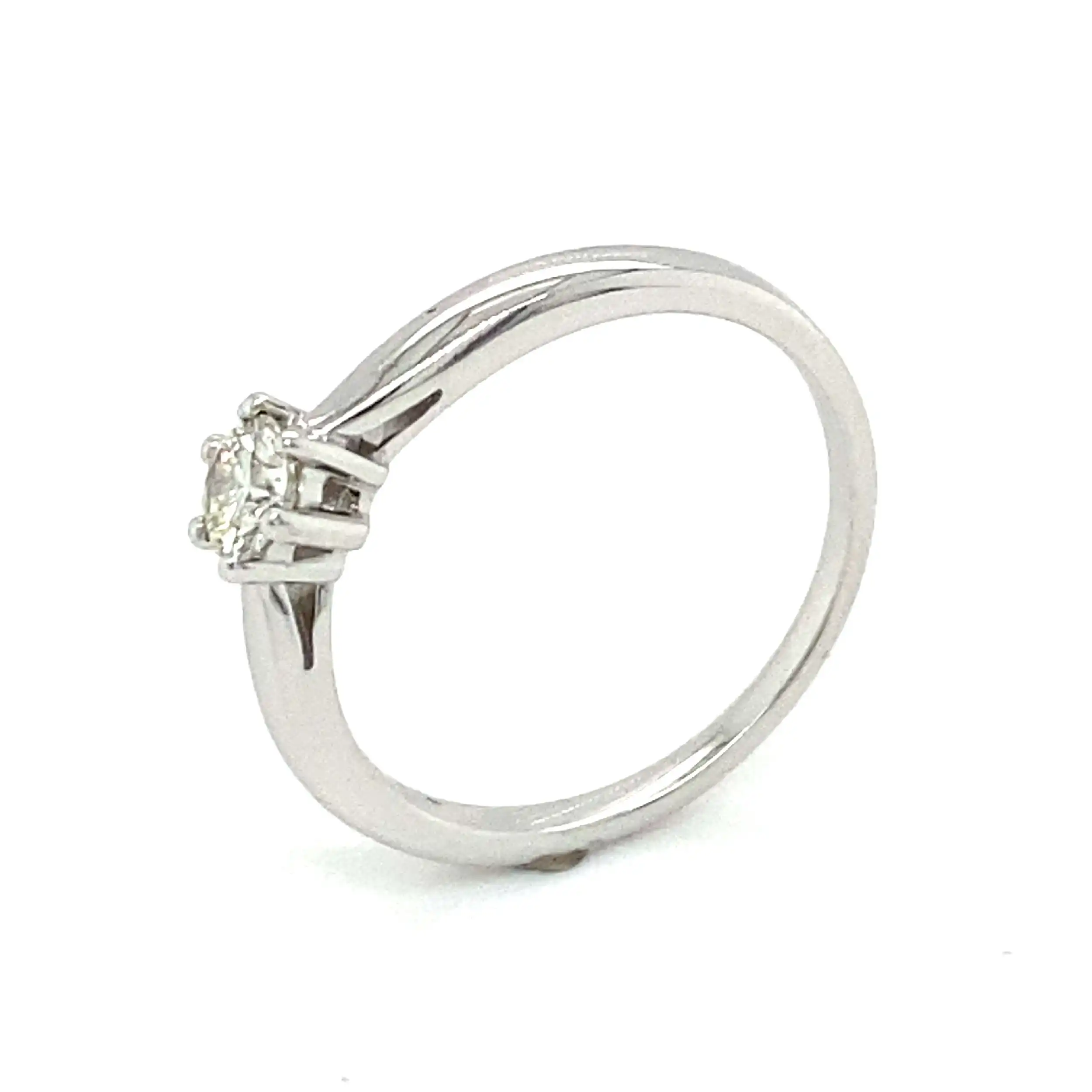 Ring Weißgold mit Brillant Ring Weißgold mit Brillant