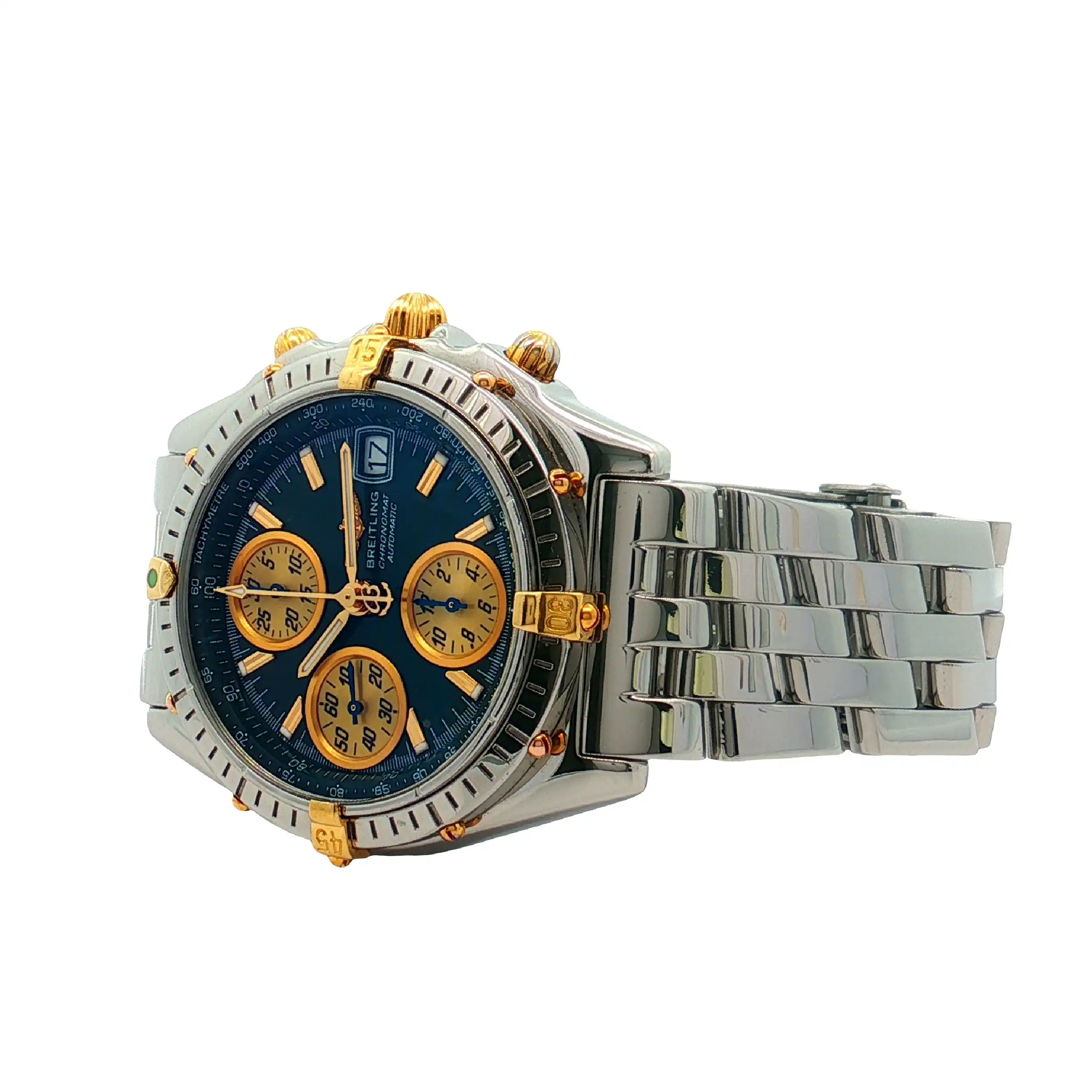 Herrenuhr Breitling Chronomat grünes Ziffernblatt